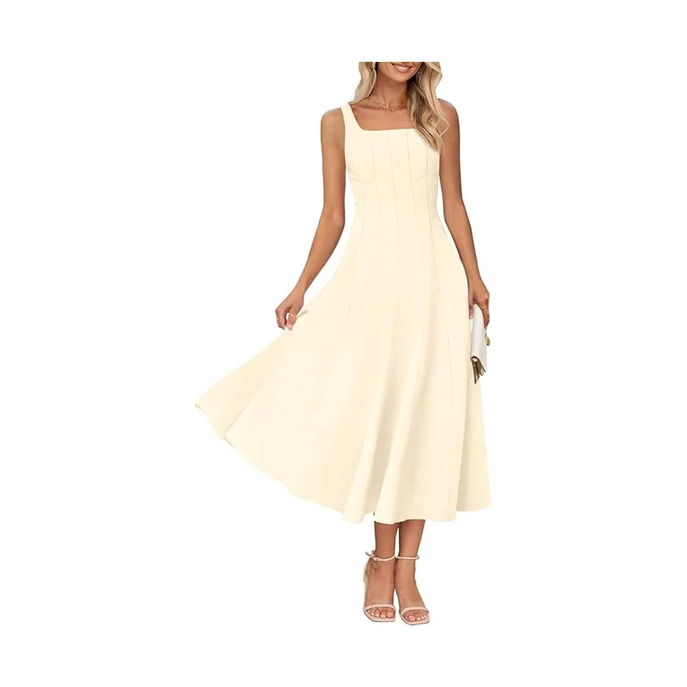 Linen midi dress