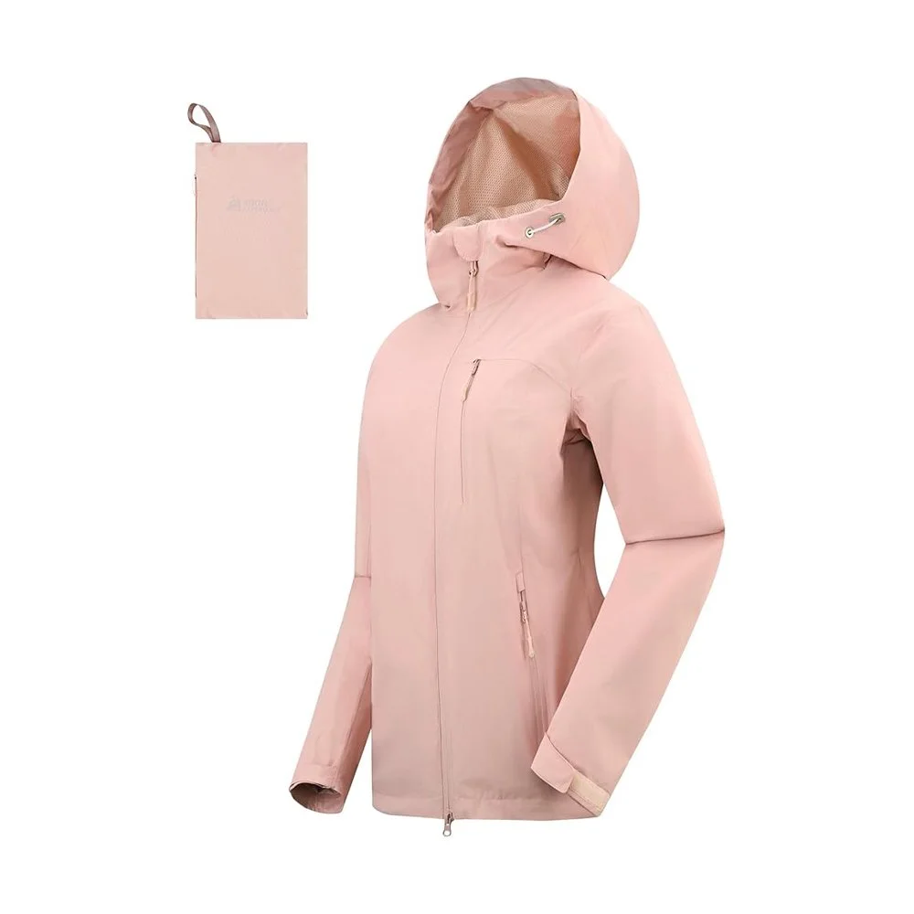 Compact packable rain jacket