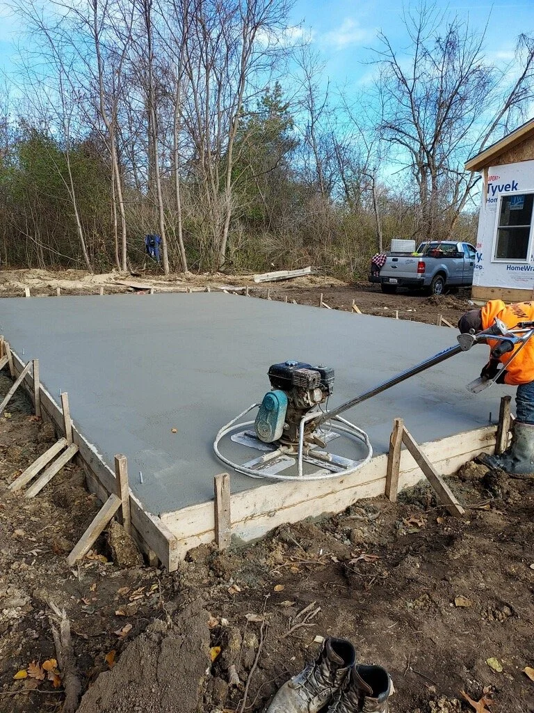 Slab for new garage
