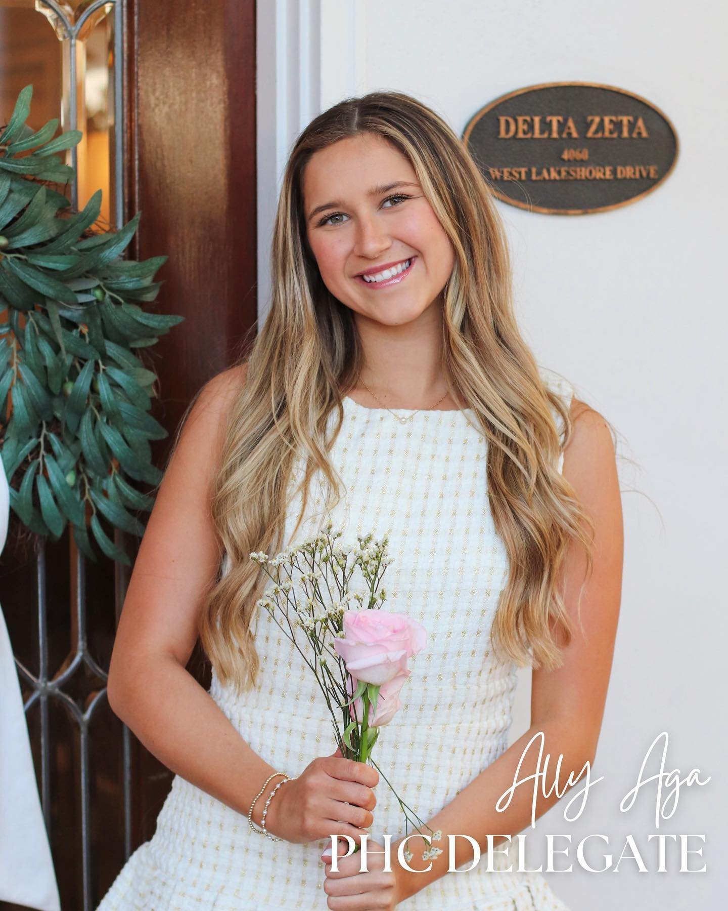 Meet our PHC Delegate, Ally Aga!💐 #MEETEXECMONDAY 

Hometown: Seabrook, TX
Major: Management- Strategic Leadership
Ally 🩷&rsquo;s: her friends, dogs, sushi, working out, traveling 
Fun fact: I did competitive cheer for 10 years, and was on the high