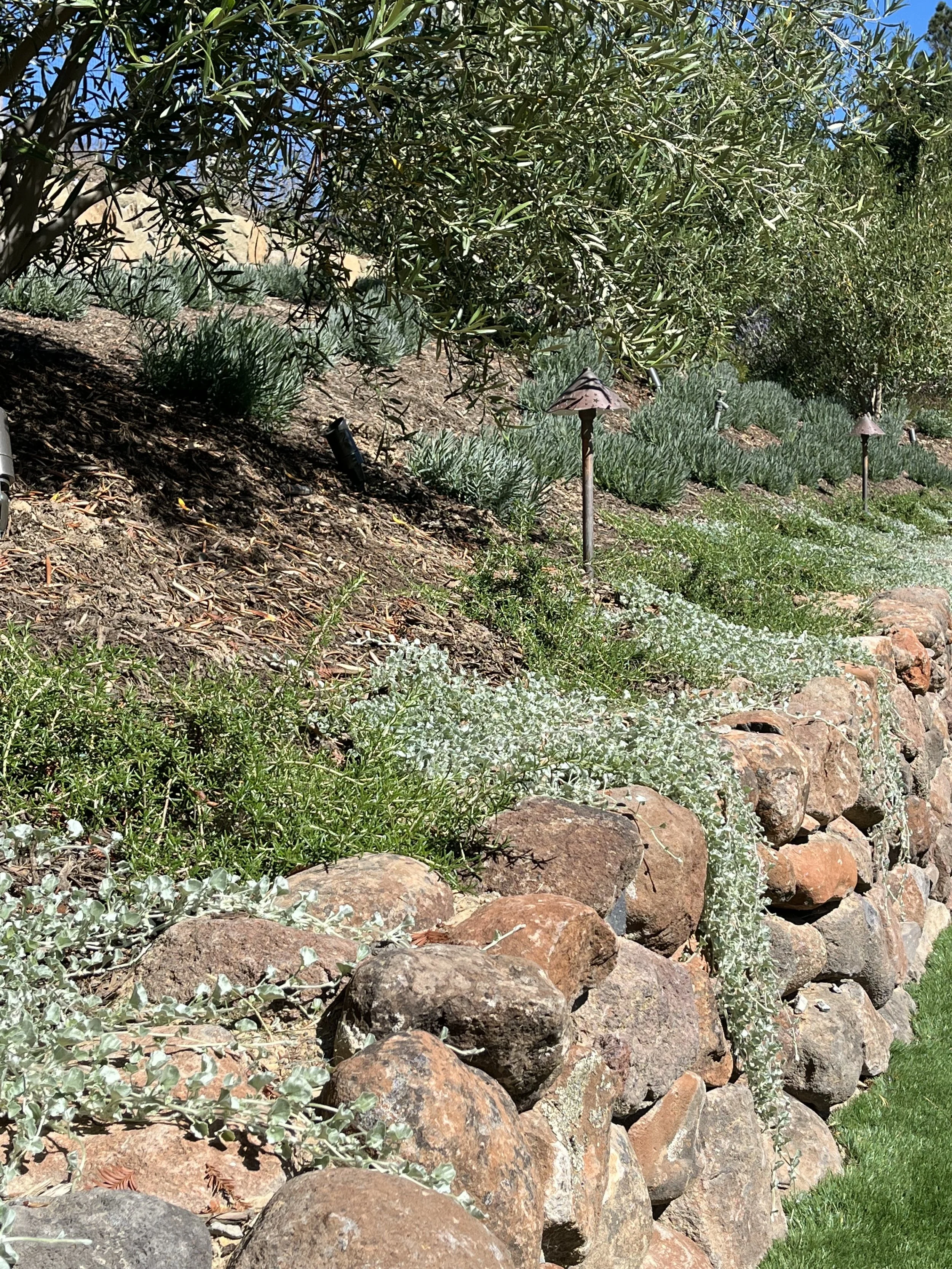 Sonoma cobble retaining walls