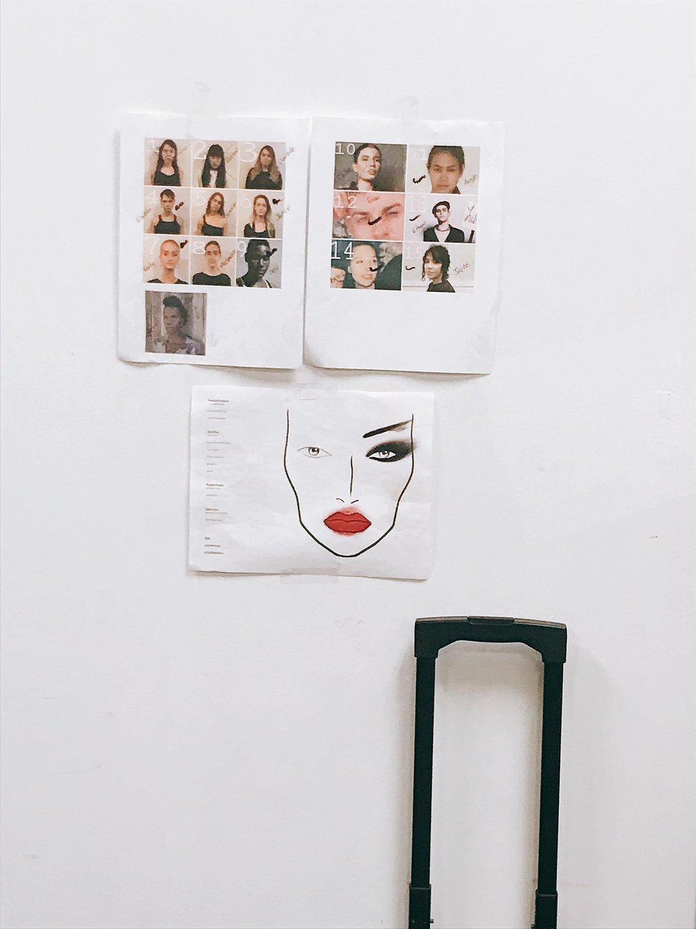  Another backstage look at Diptych!! Makeup looks and concepts for the show. 