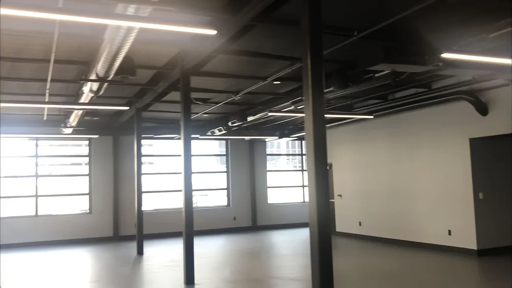 Indoor space @ The Riley. Kind of warehouse looking too. 