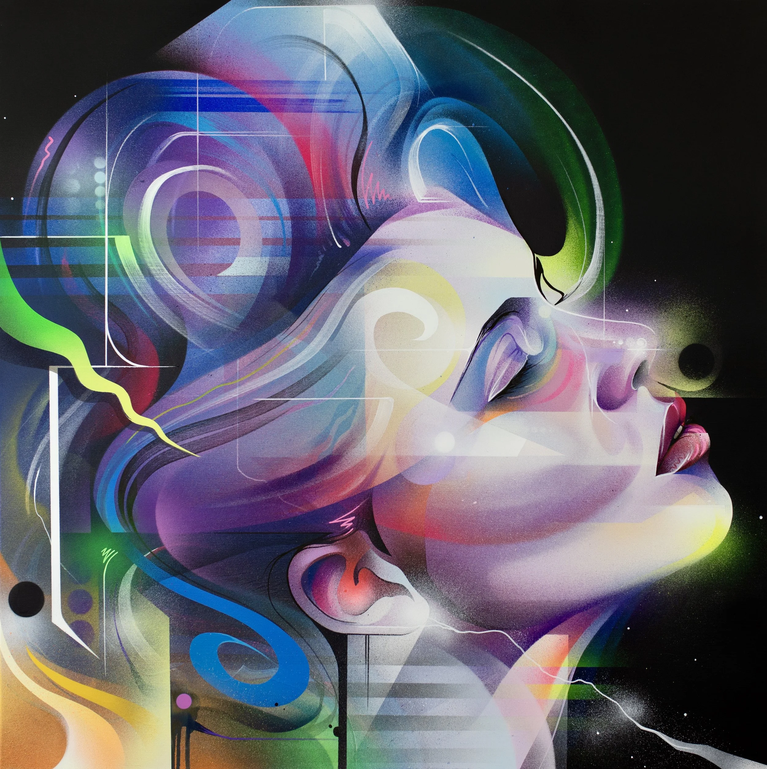 Sonic boom, 100 x 100cm