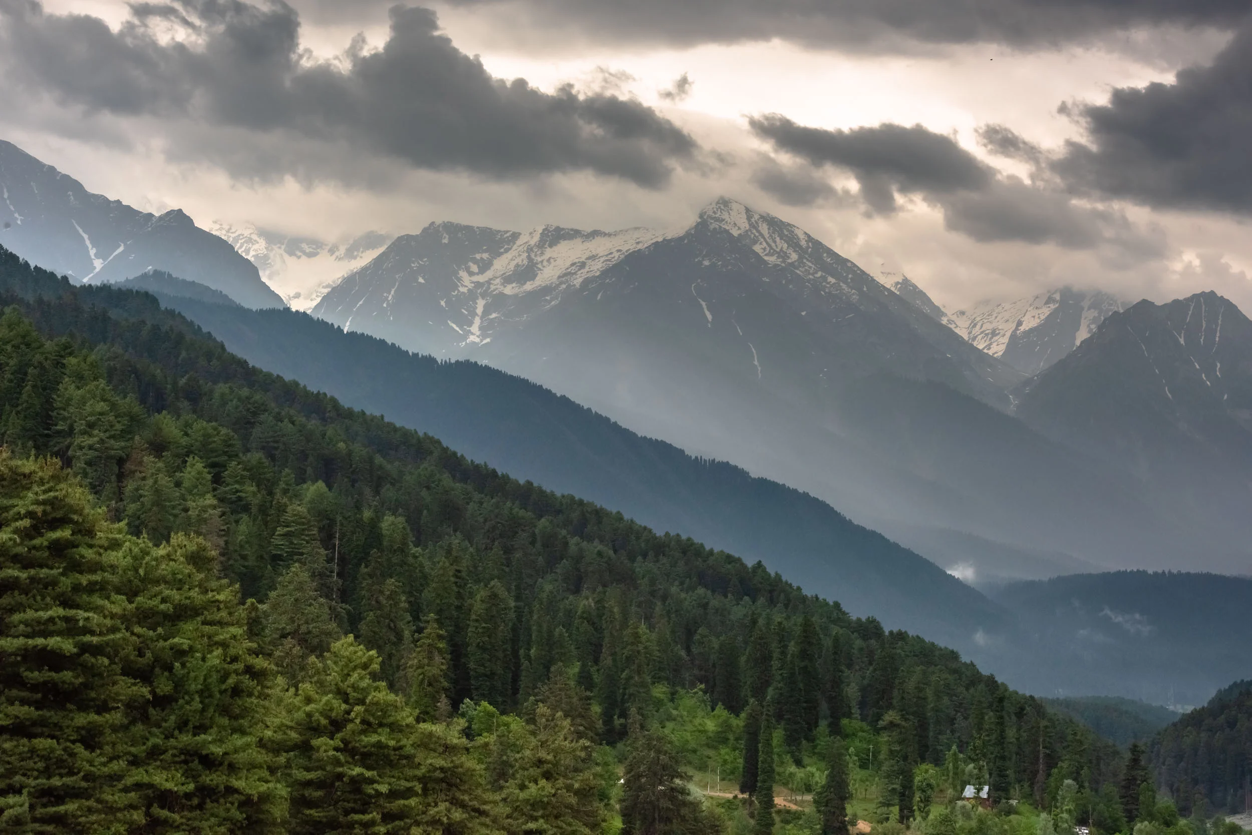 Nestled between towering mountains