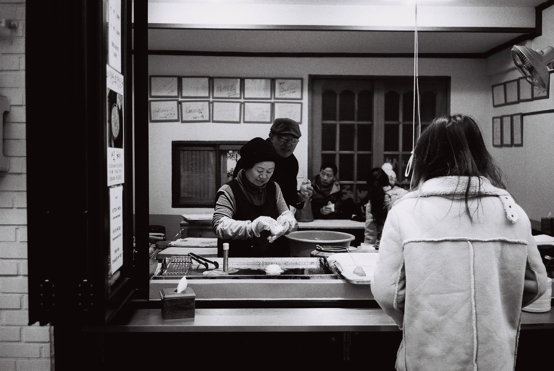 Lady sells traditional dumplings