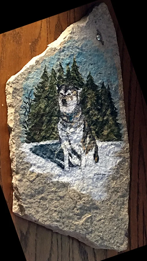 Pet Portraits - Rock, painted