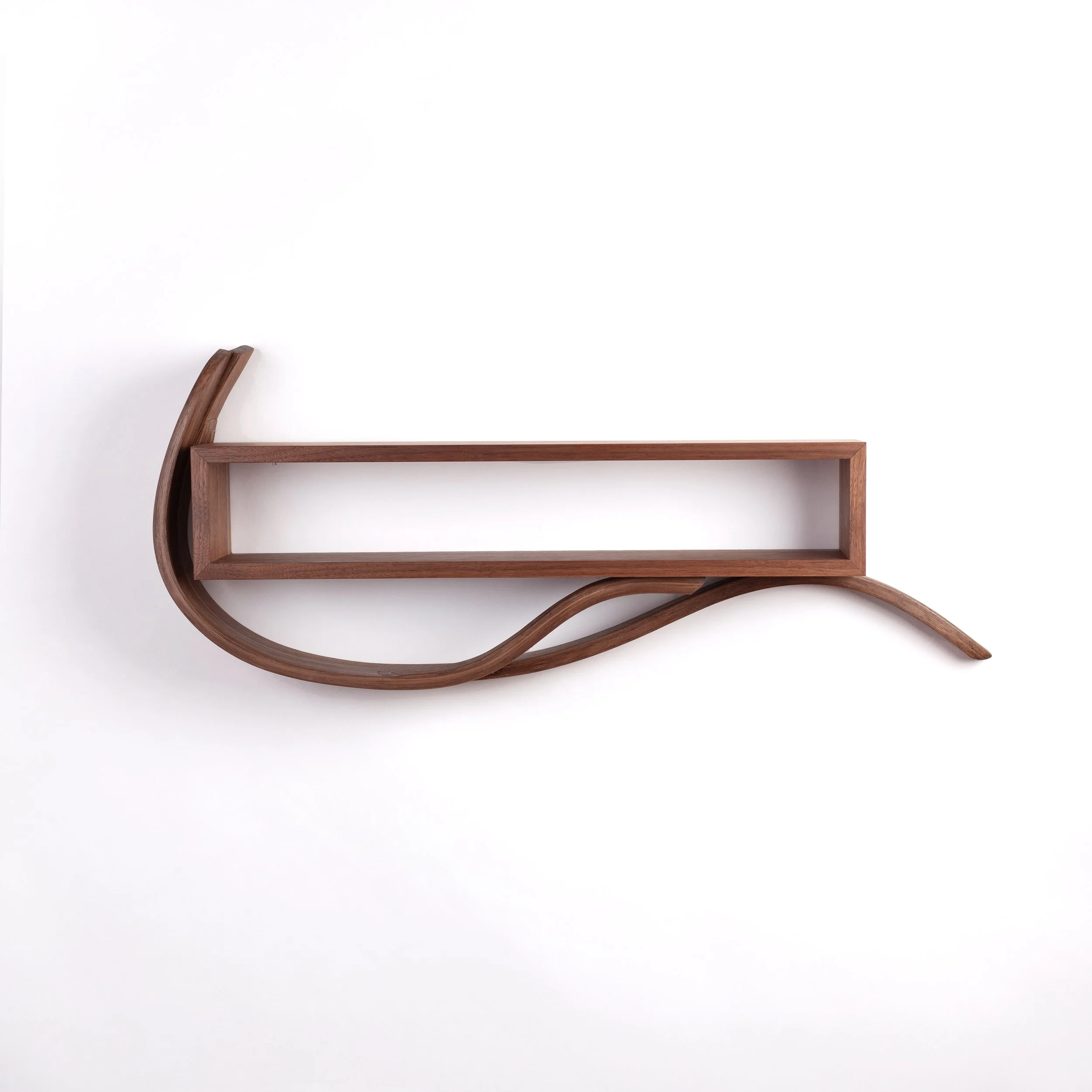 Floating Walnut Shelves, Wall Display