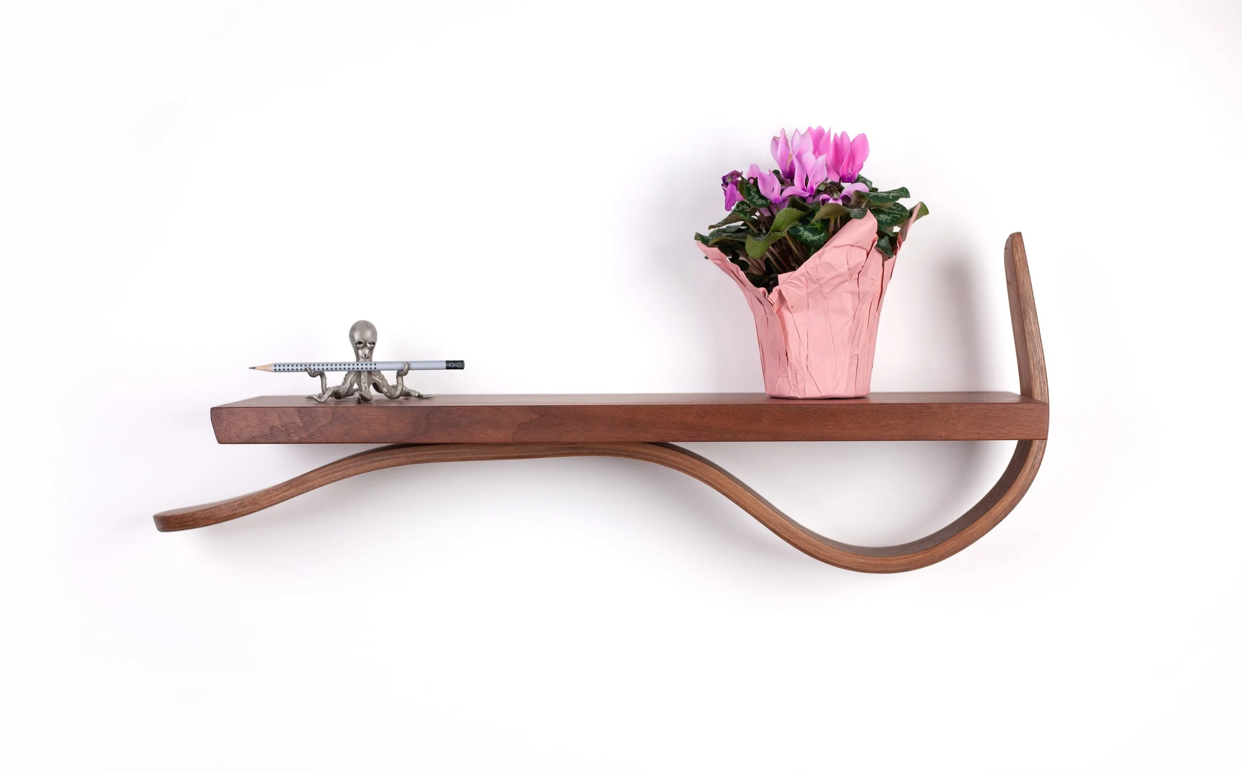 Floating Walnut Shelf