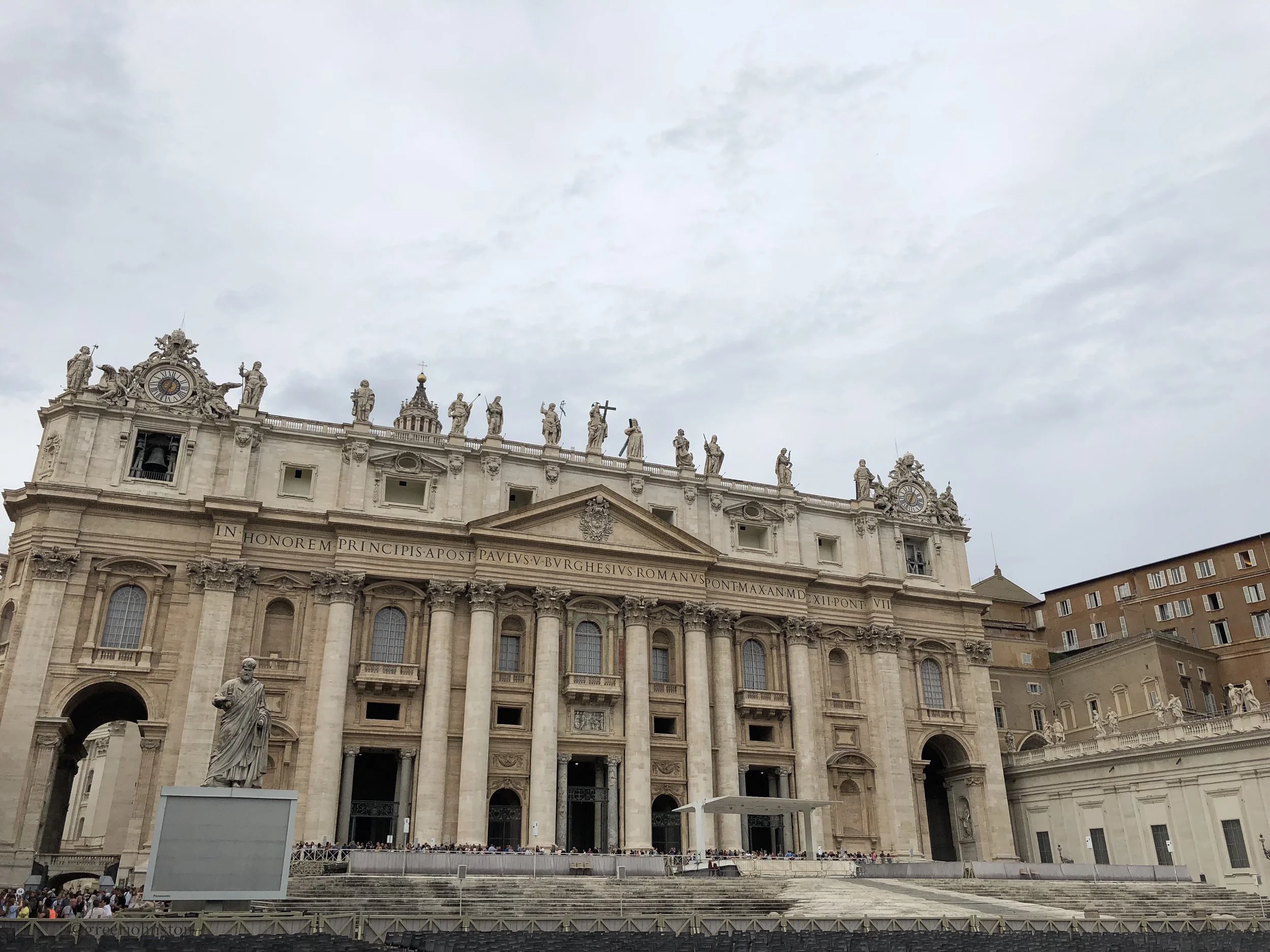 The façade of the Basilica di San Pietro