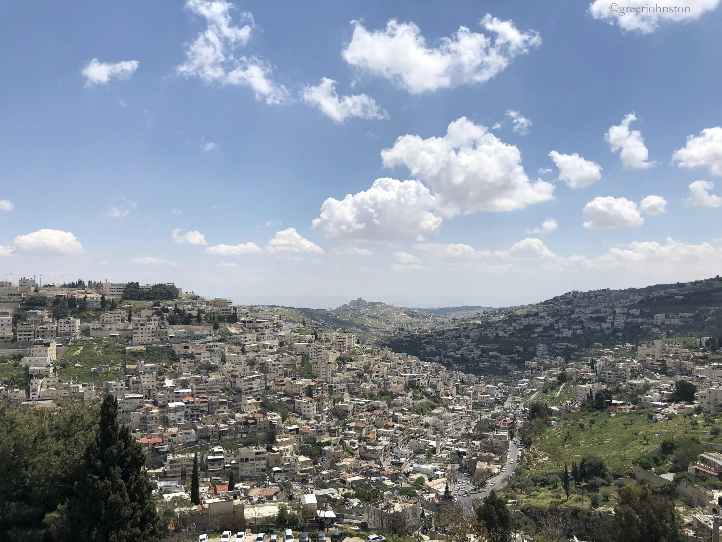 Looking over Silwan from the viewpoint of St. Peter in Gallicantu