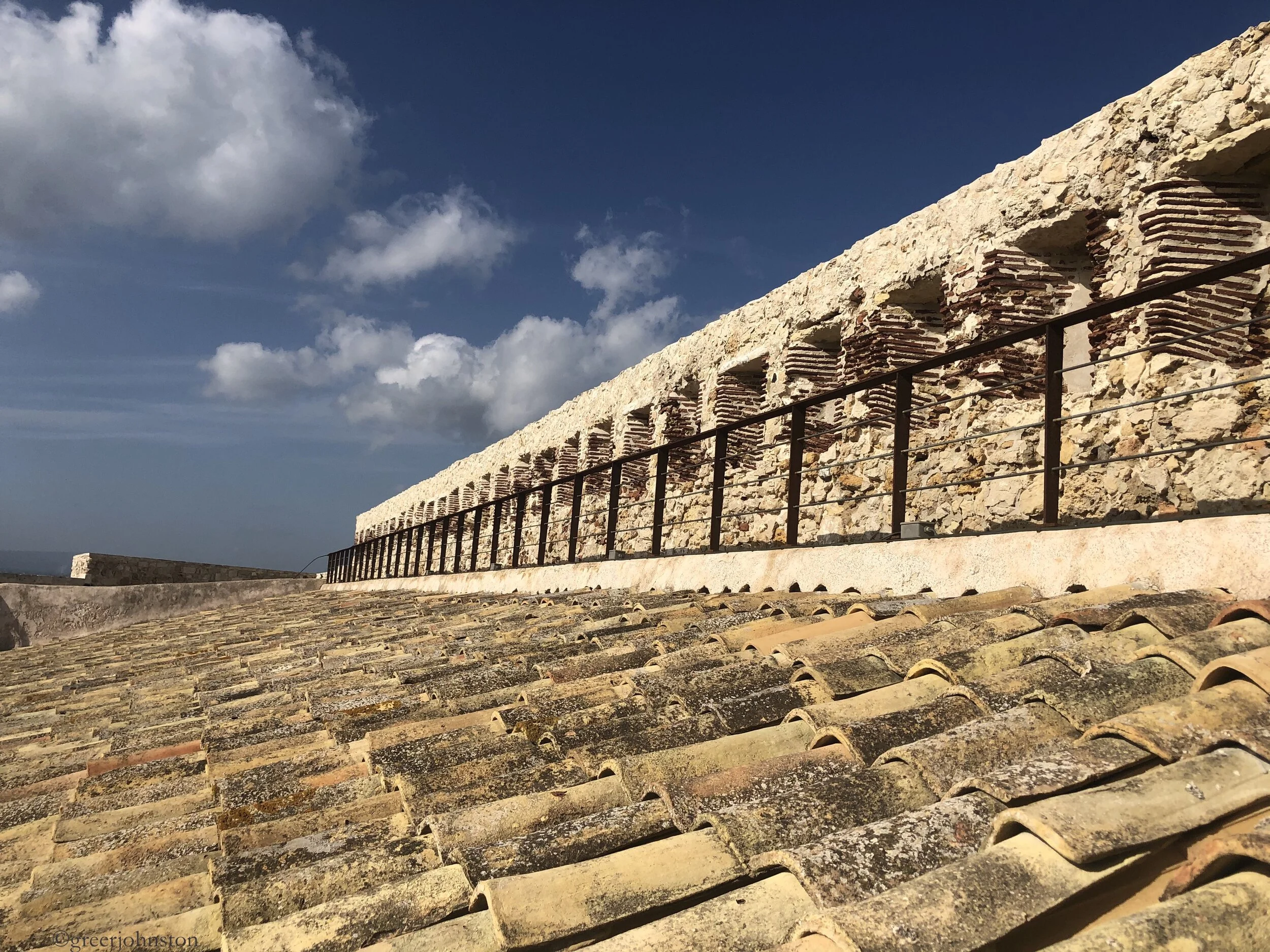 Walking the ramparts at Castello Maniace