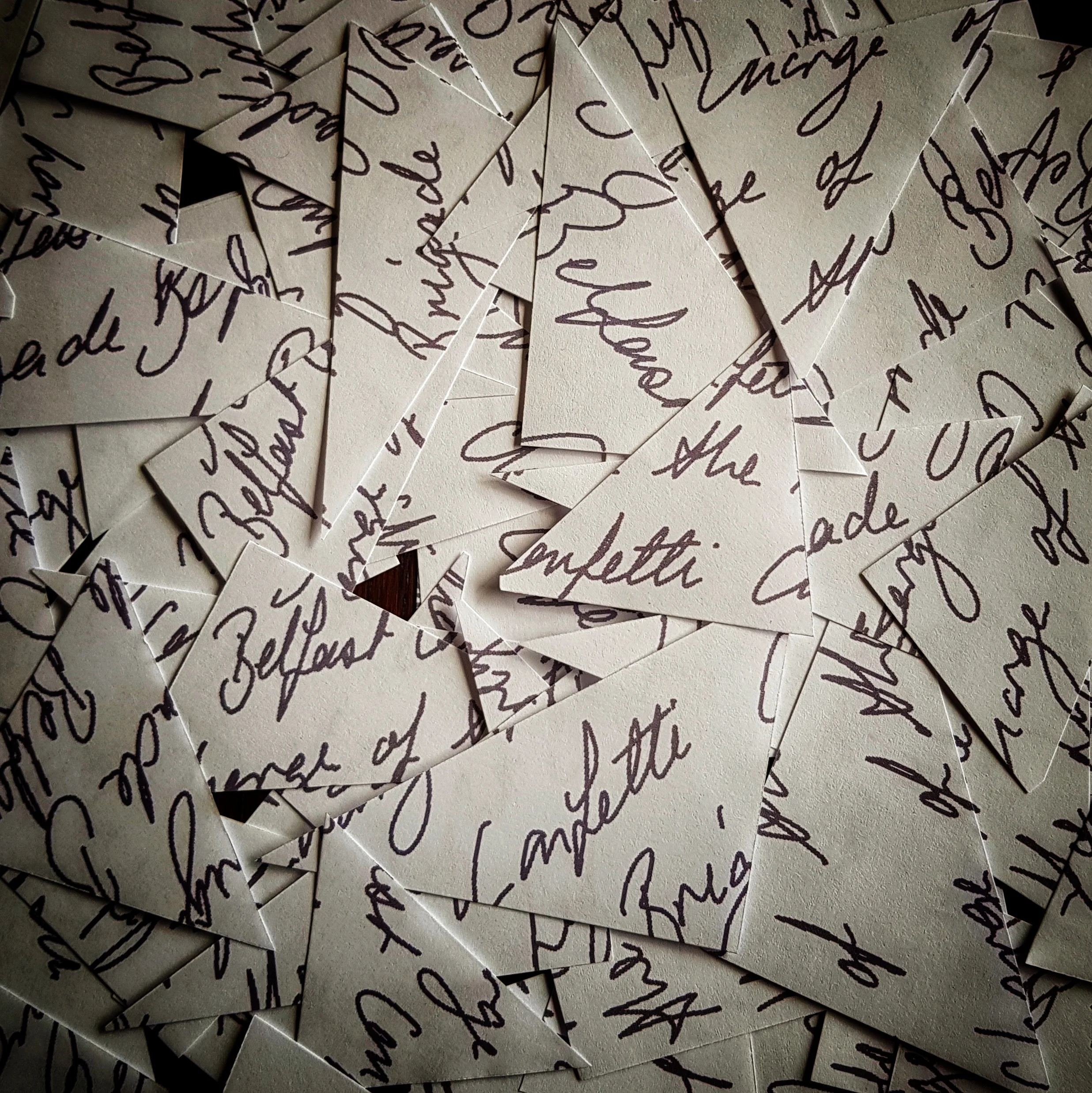 Planning for Belfast Confetti and The Charge of the Light Brigade