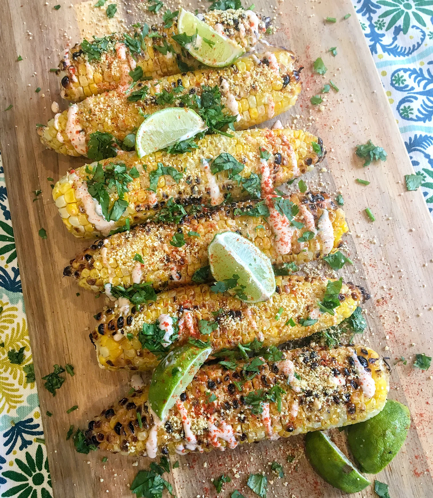 What is your favorite recipe to make in the summer when fresh sweet corn is in season? Mine is Elotes, or VeganMexican Street corn. We have used vegan mayo and plain vegan yogurt to turn this popular street food into a vegan summer time staple. So fire up the grill and start shucken, because I promise you are gonna want to make this recipe all summer long!