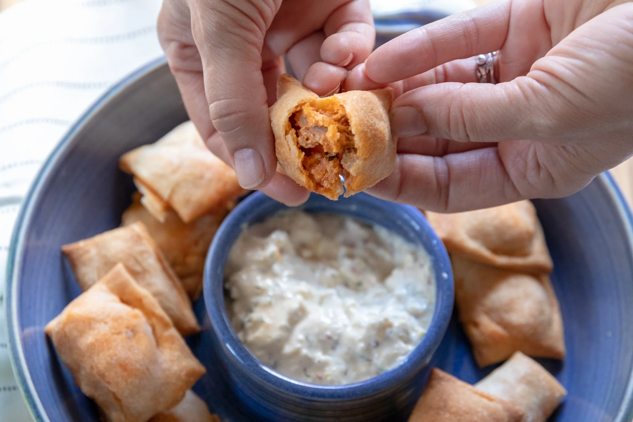 These tasty little vegan buffalo “chicken”bites will be a crowd pleaser, or make a perfect snack. Whip up a batch with some left over buffalo dip, or double the recipe for a delicious party appetizer!