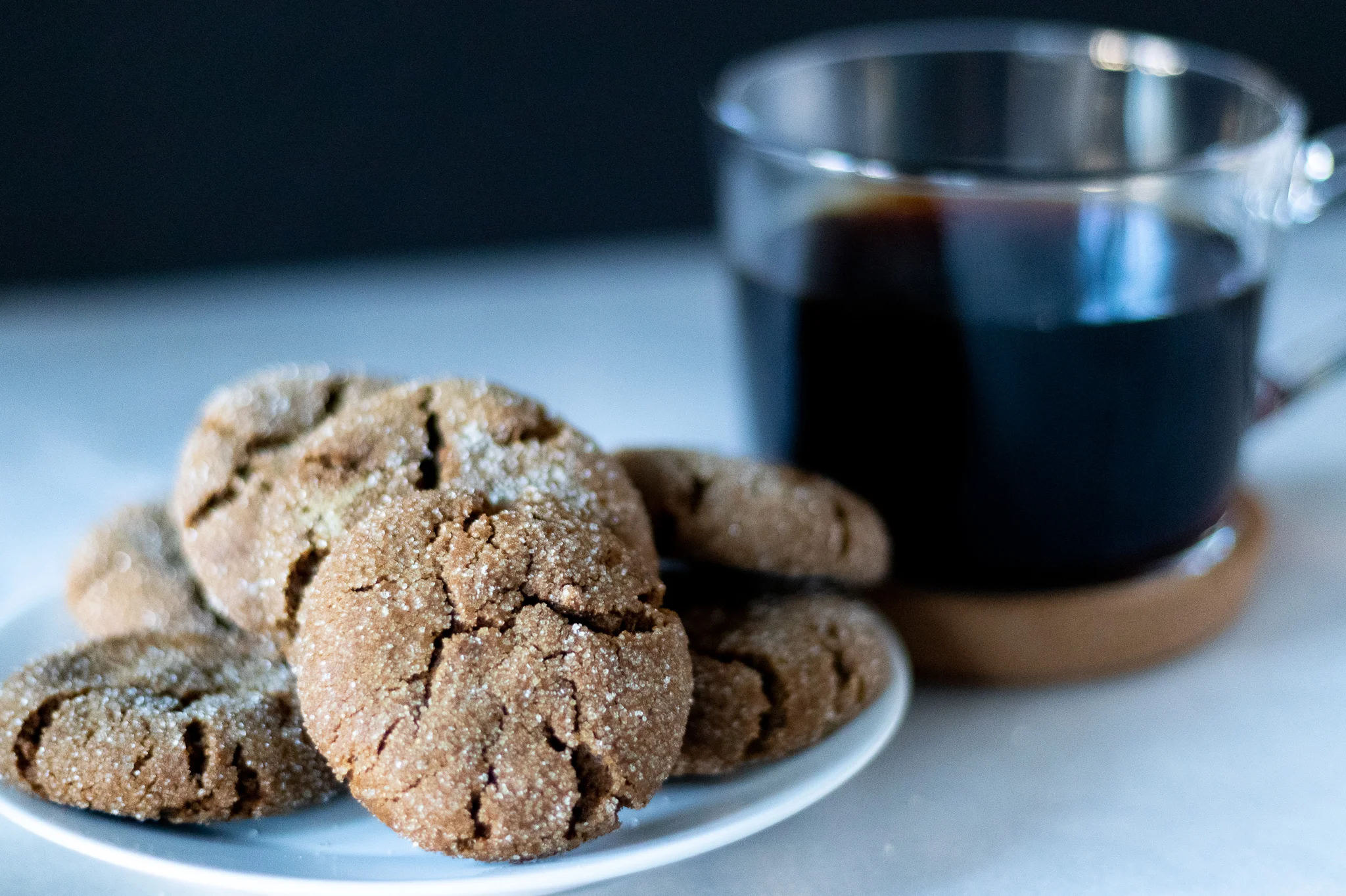 What screams “HOLIDAYS!” more than ginger bread. These soft vegan ginger cookies are one of my favorite holiday treats. Serve these with a cup of hot coffee, or a glass of vegan egg nog, and you will have no problem getting right into the holiday spirit. Bake up some extra to gift to friends and family and help spread some holiday cheer this season!