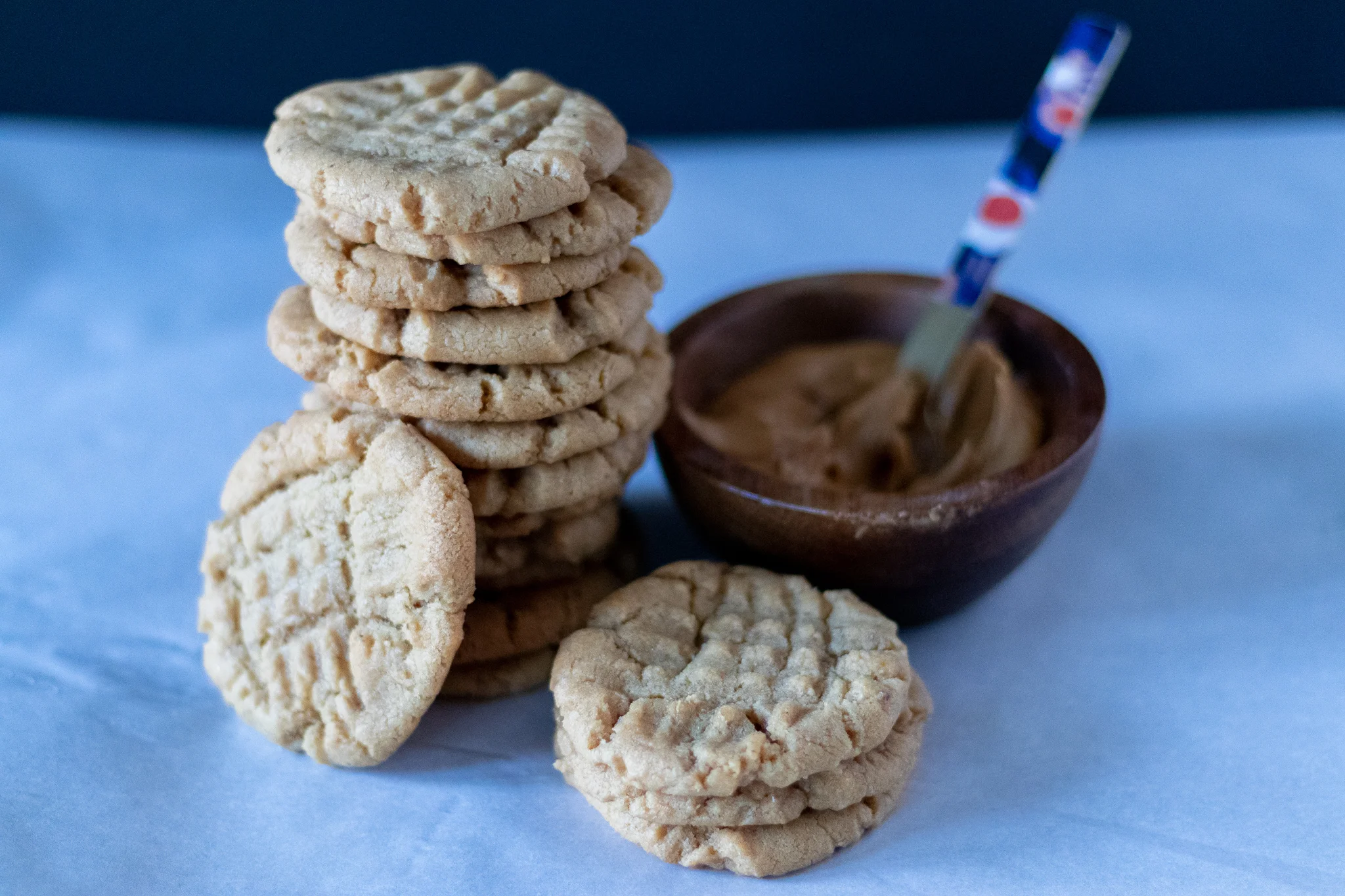 Peanut butter cookies are a classic and super simple to veganize! Soft and chewy, and sooooo yummy! You can just as easily use a different nut butter if you prefer, or if there is an allergy to peanuts. I often bake a double batch and freeze half, in case I need a dessert for a party or gathering in a pinch. OR if I just really, really, NEED to eat a cookie and can’t wait for a batch to bake. No judgments here!!