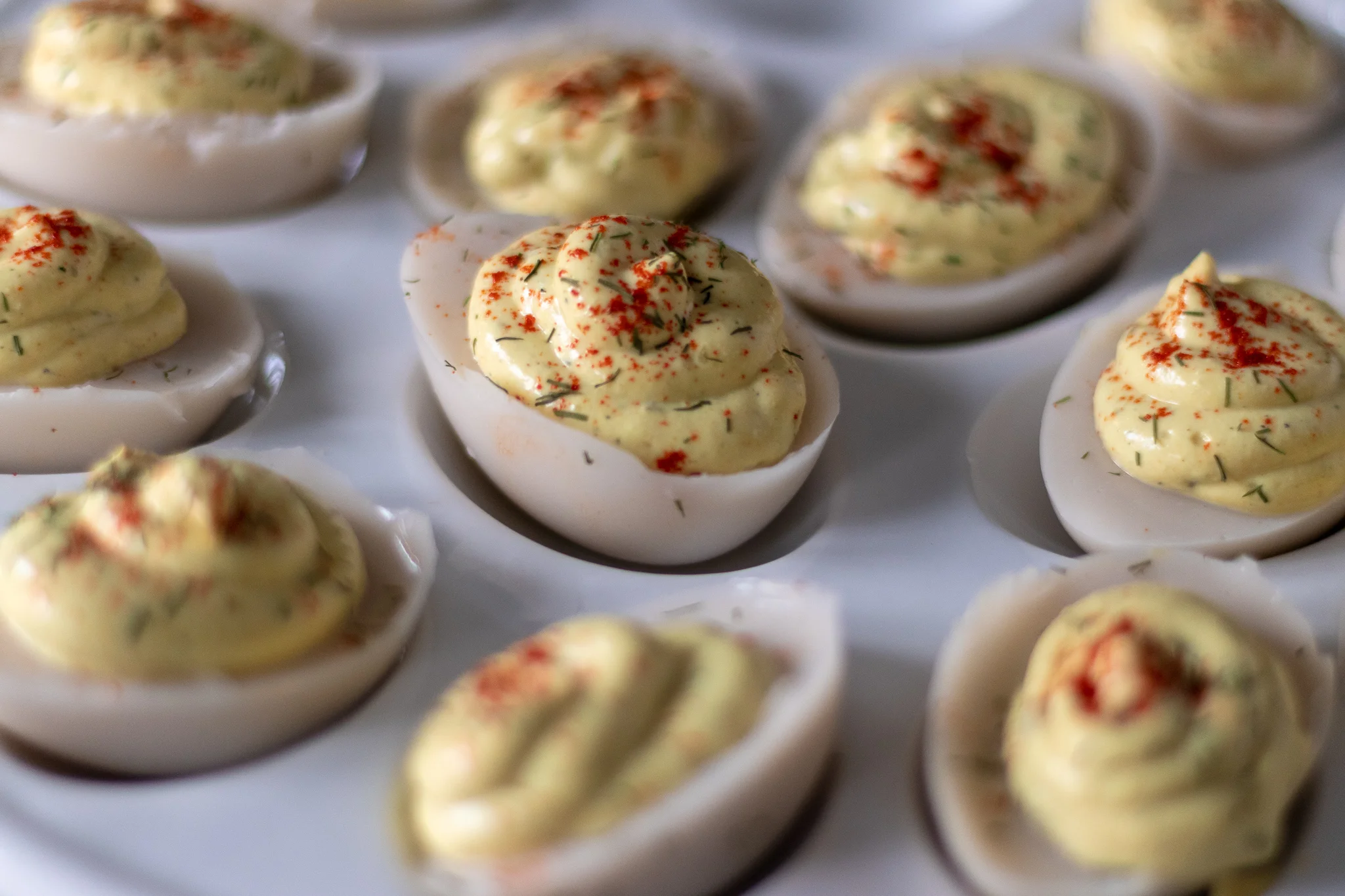 Perfect vegan deviled eggs