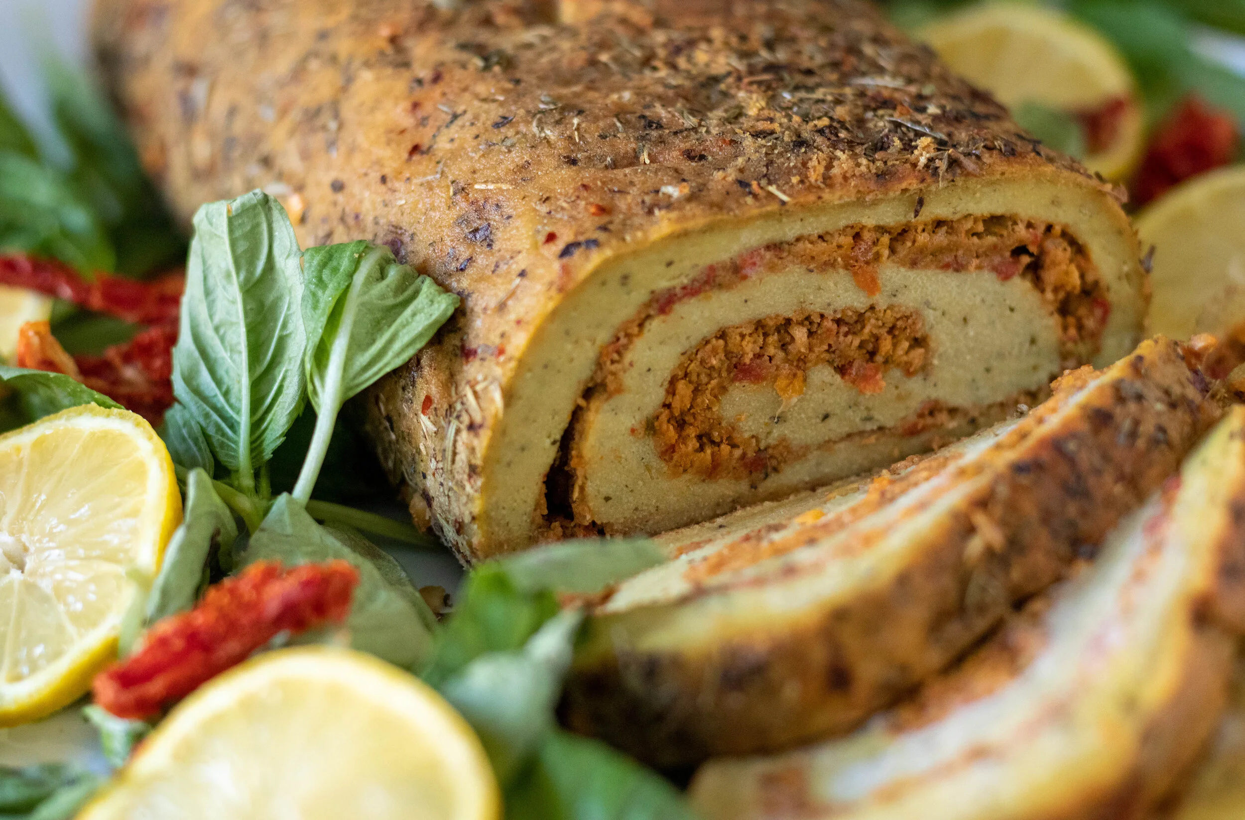 Herb and SunDried Tomato Stuffed Vegan Turkey Breast — 86 Eats