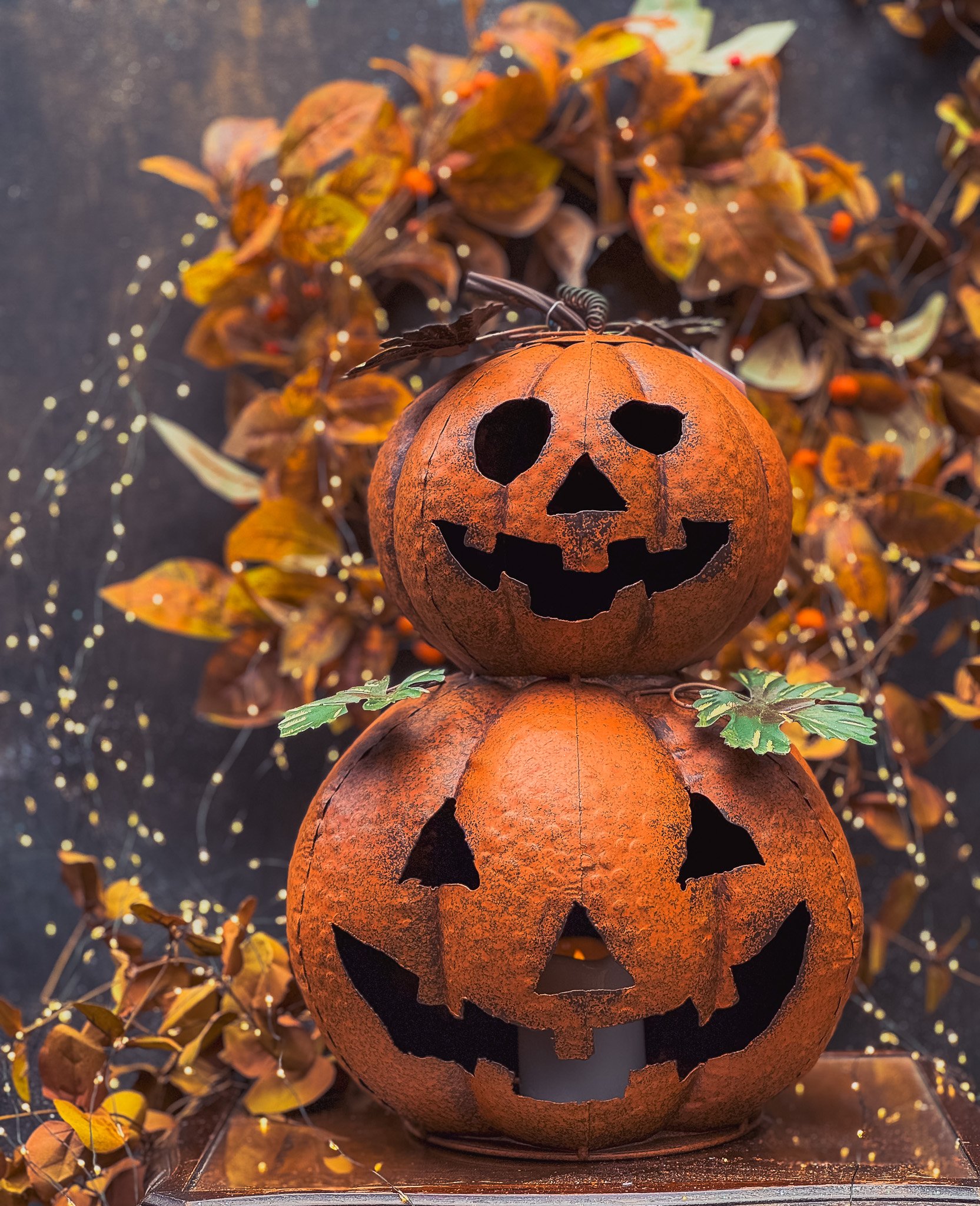 Metal Pumpkin Stack