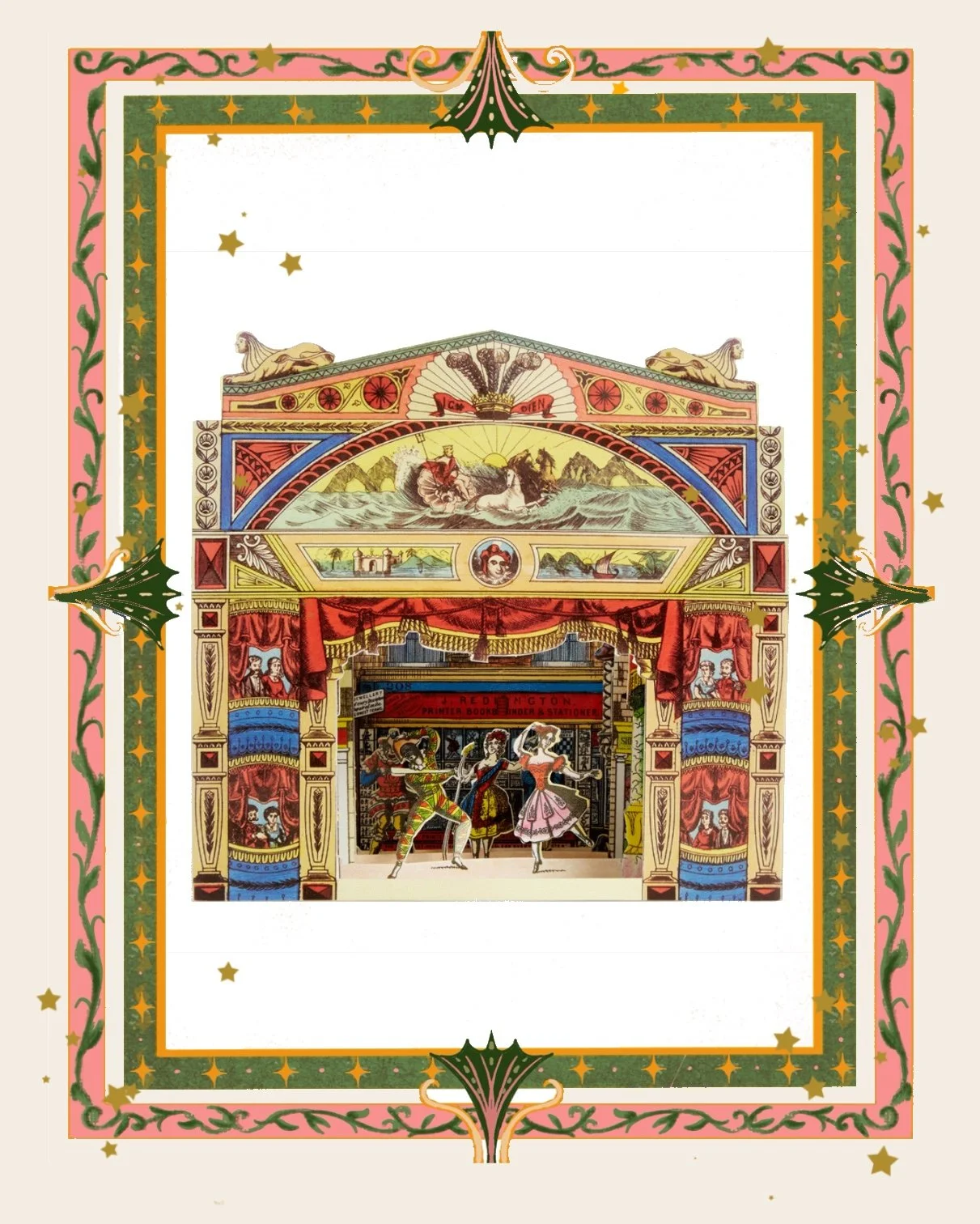 Pollocks Theatre Diorama Pop-Up Card