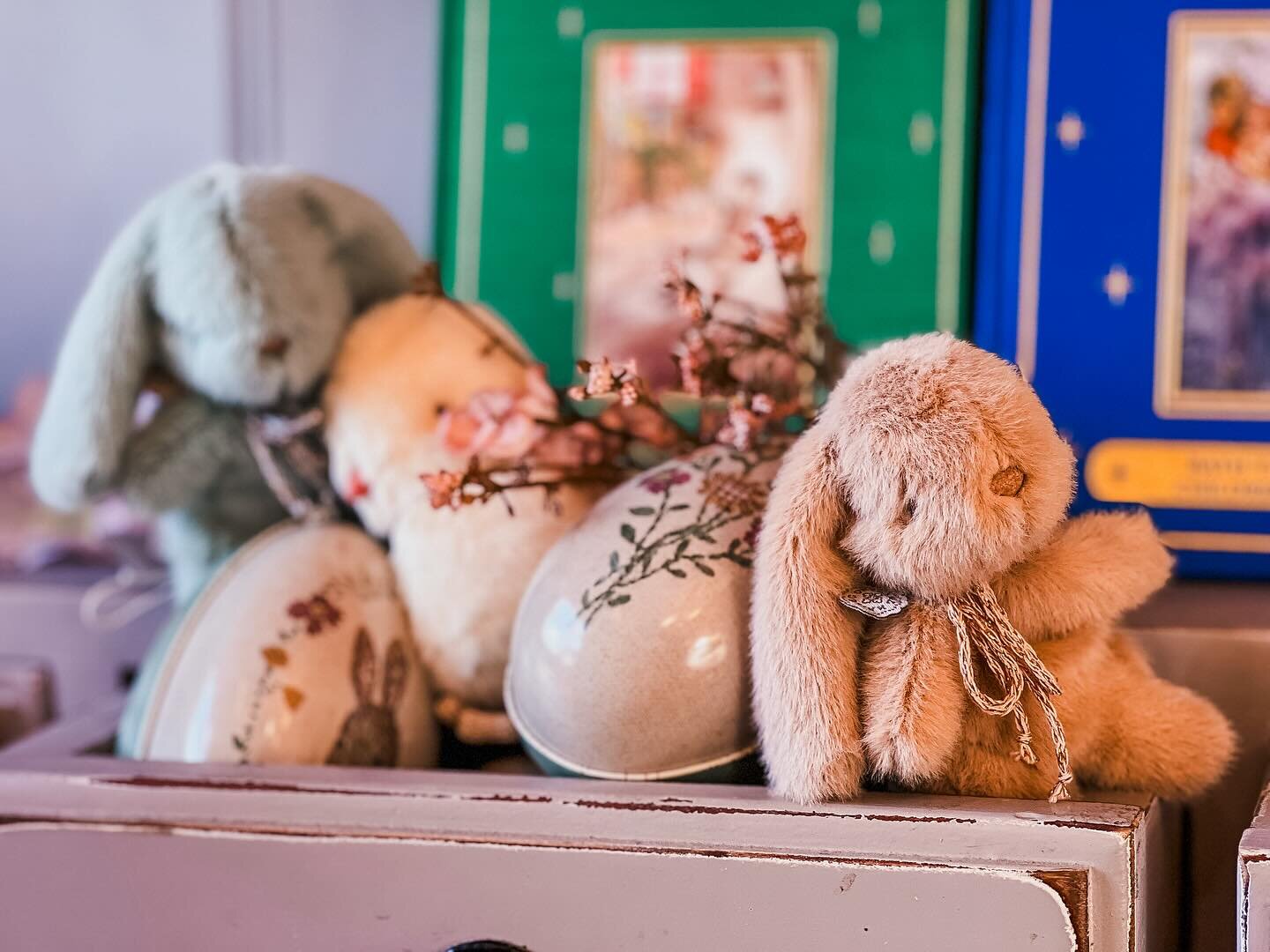 Some cute lil fluffy bunnies and chicks waiting to welcome spring 🌸✨