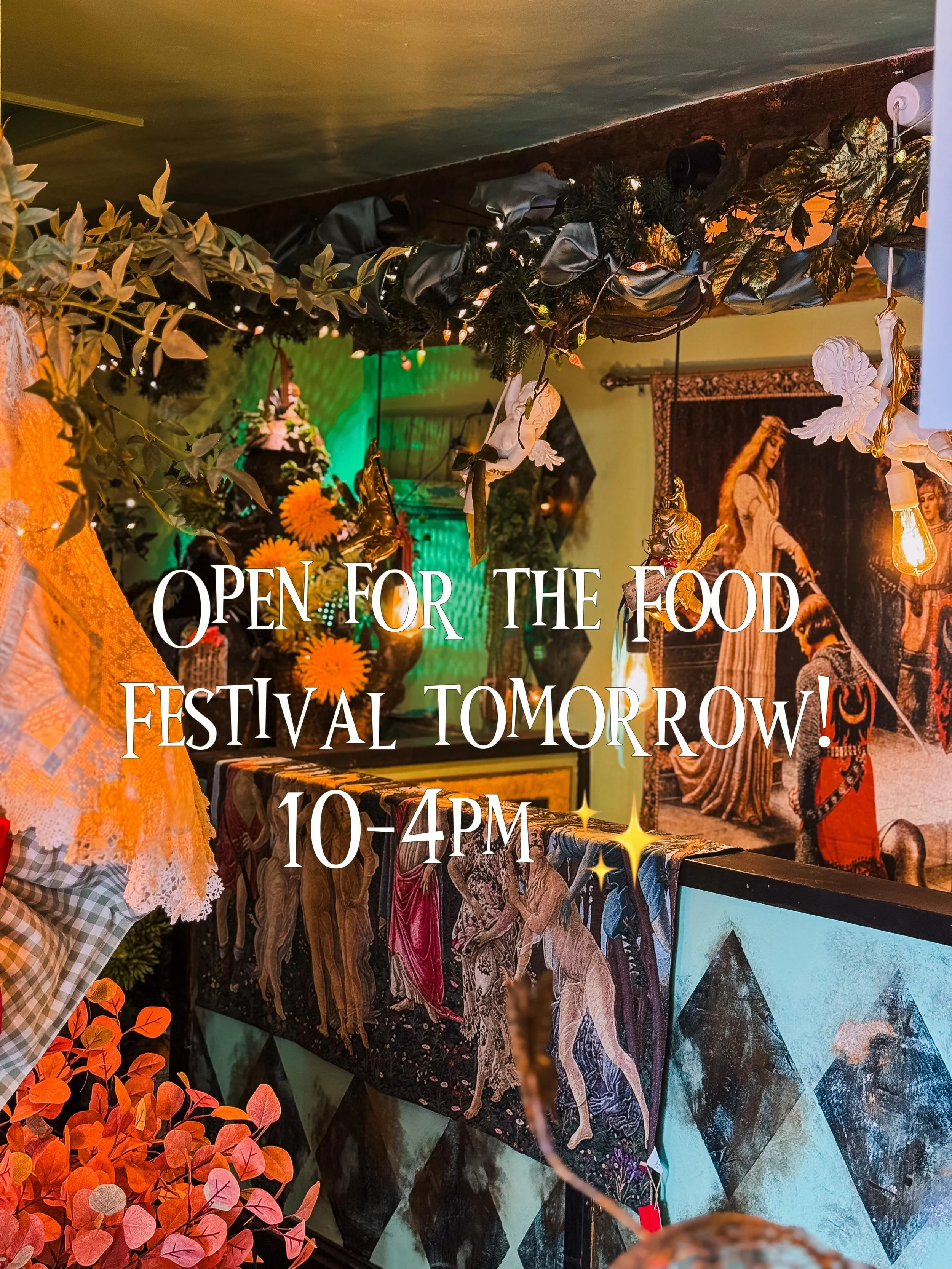 It&rsquo;s the Food Festival tomorrow ✨ we&rsquo;ll be open 10-4pm as usual for your lil Sunday dose of magic ✨
📍8 High Street, Belper ✨
