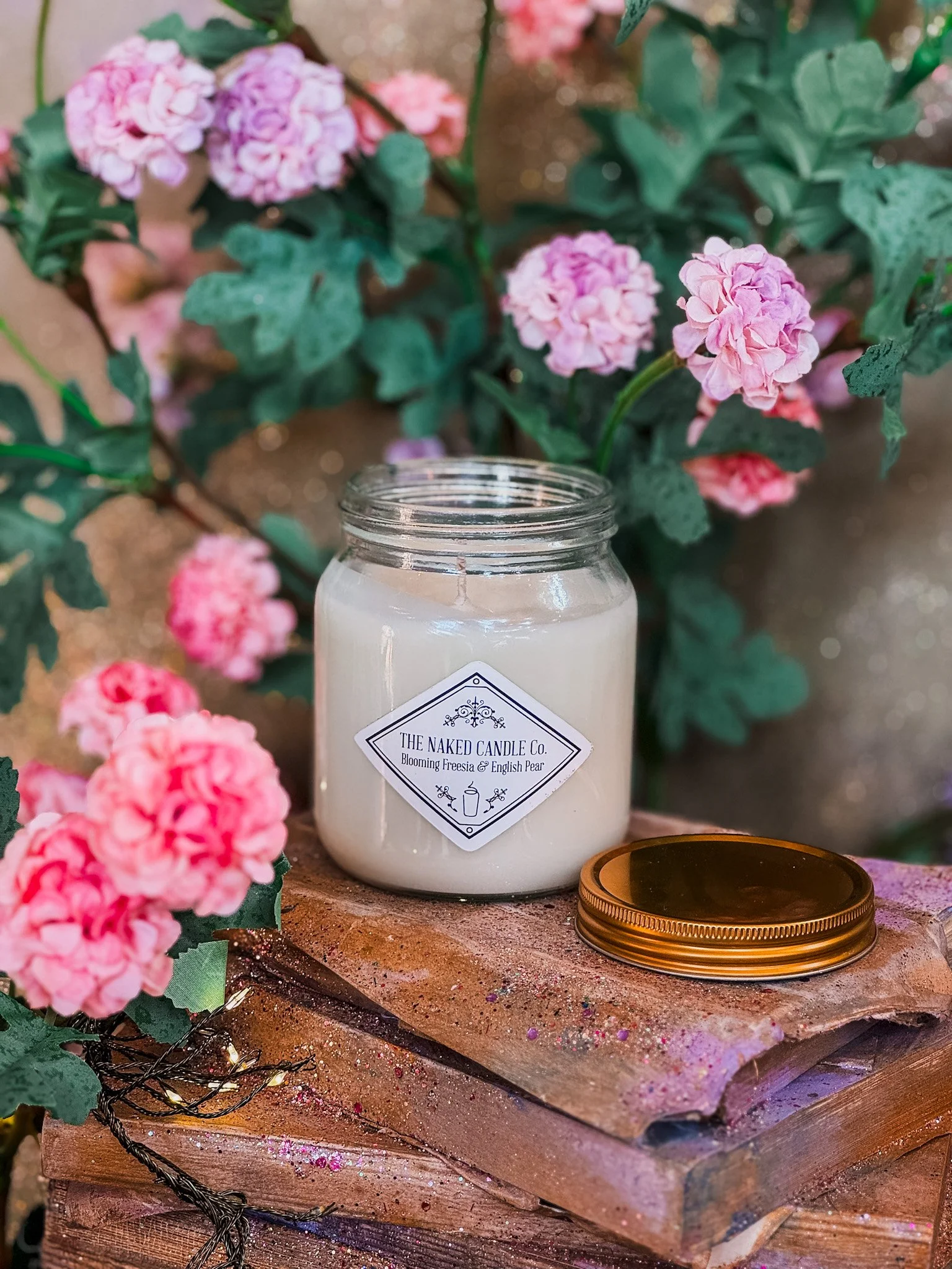 Naked Candle Company- Blooming Freesia and English Pear