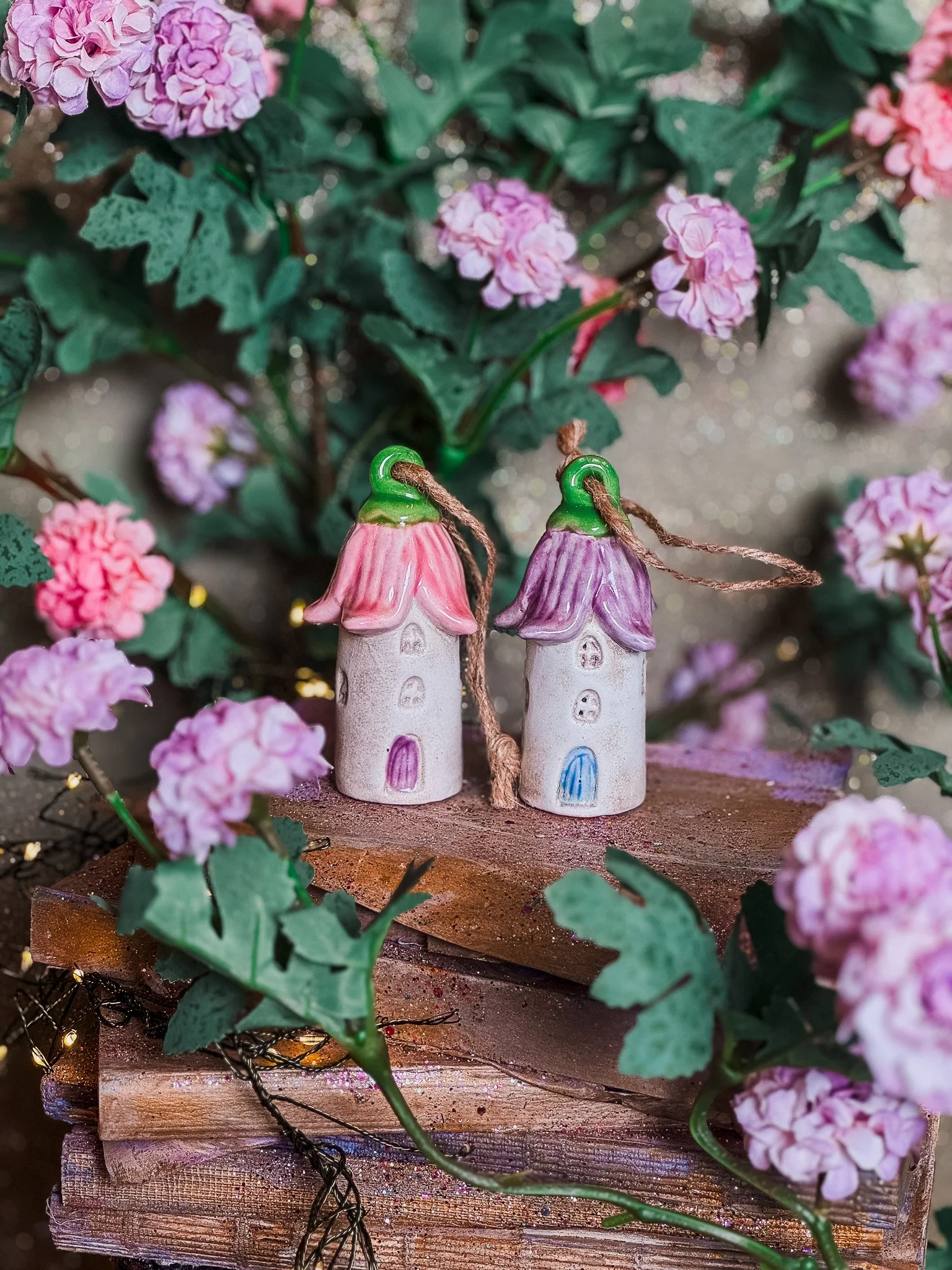 Mini Ceramic Hanging Pixie House