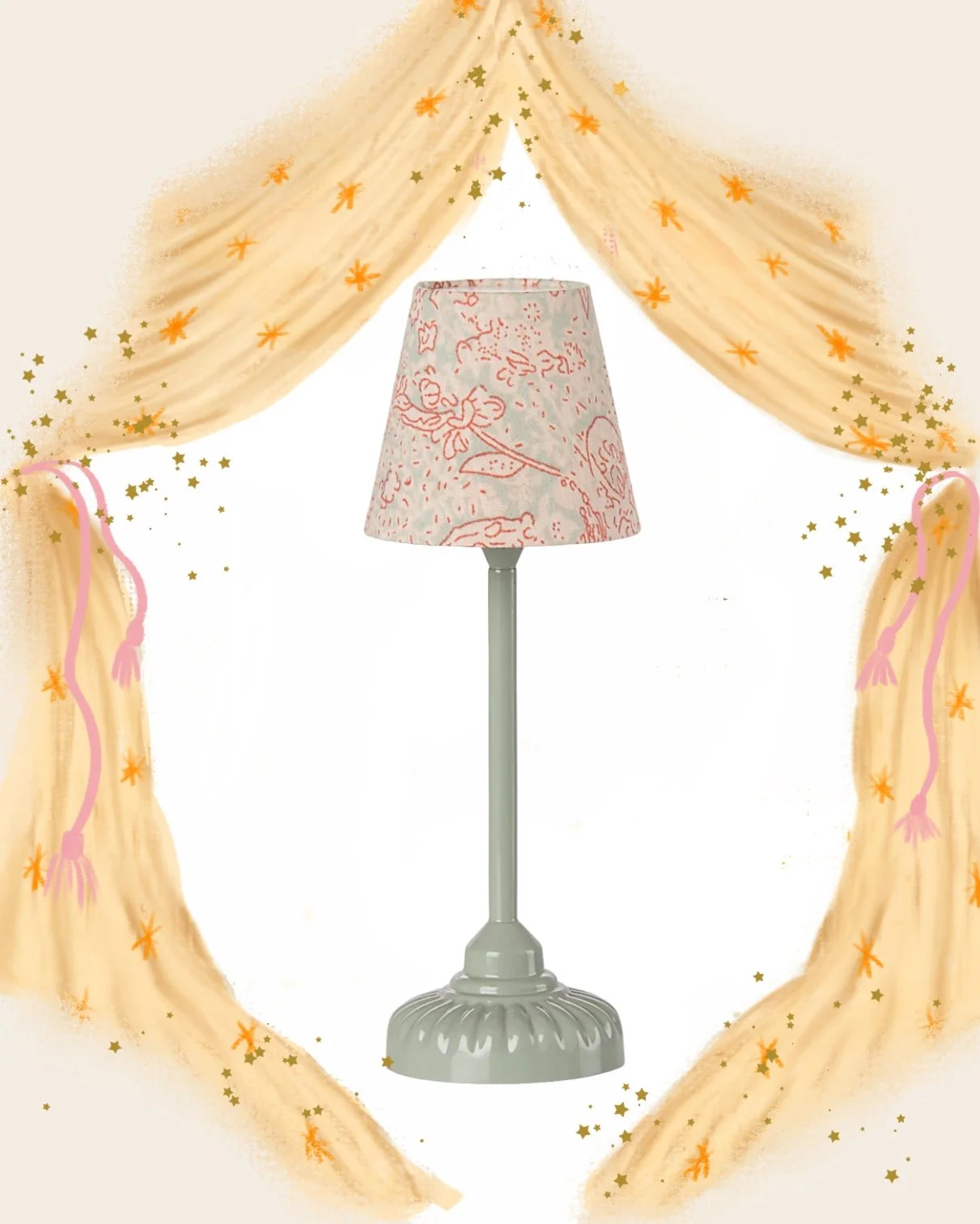 Vintage floor lamp, Mouse - Mint