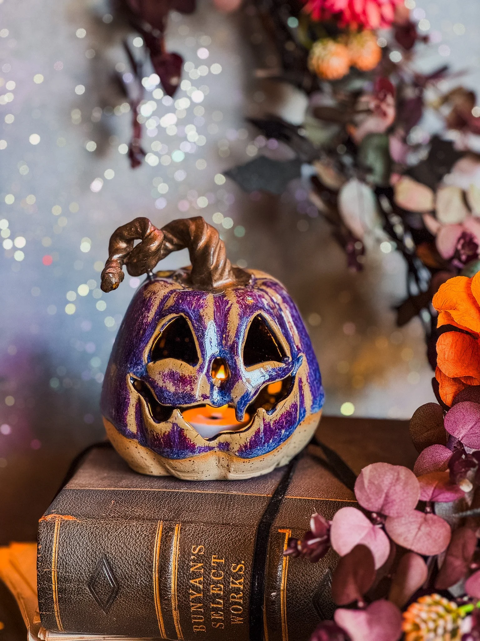 Charles the Ceramic Pumpkin by Old Town Ceramics