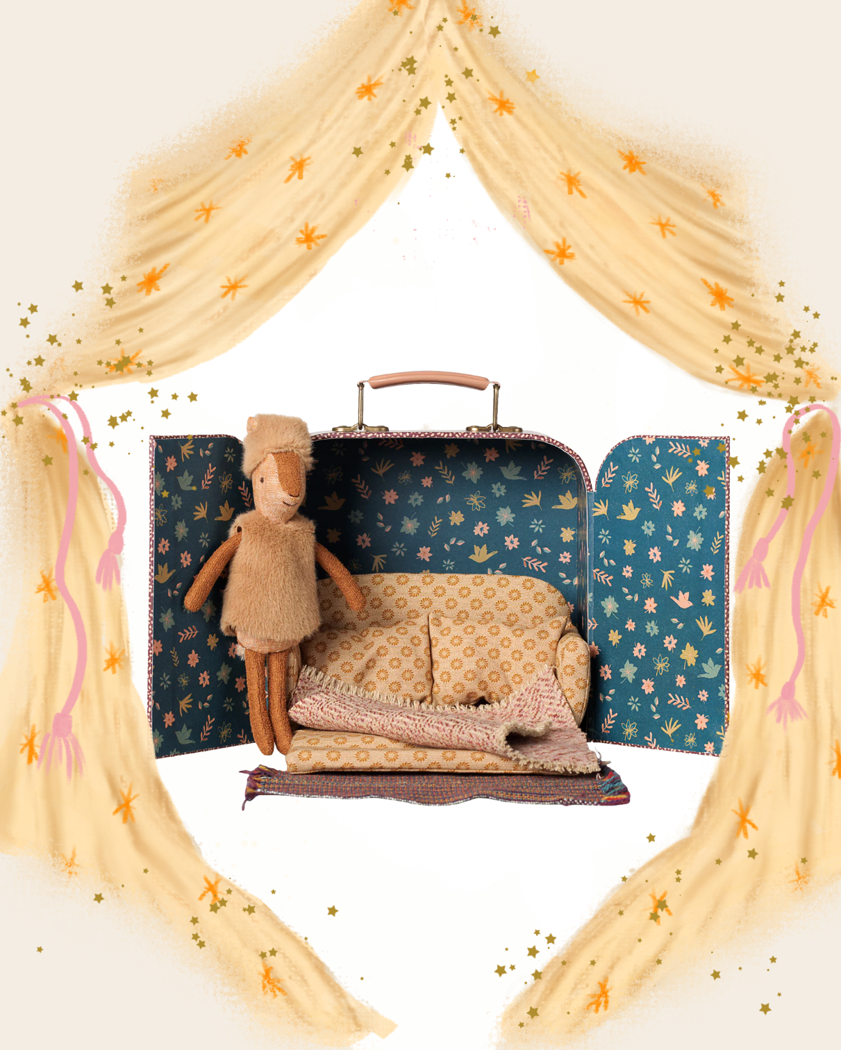 Little Sister Reindeer in Suitcase