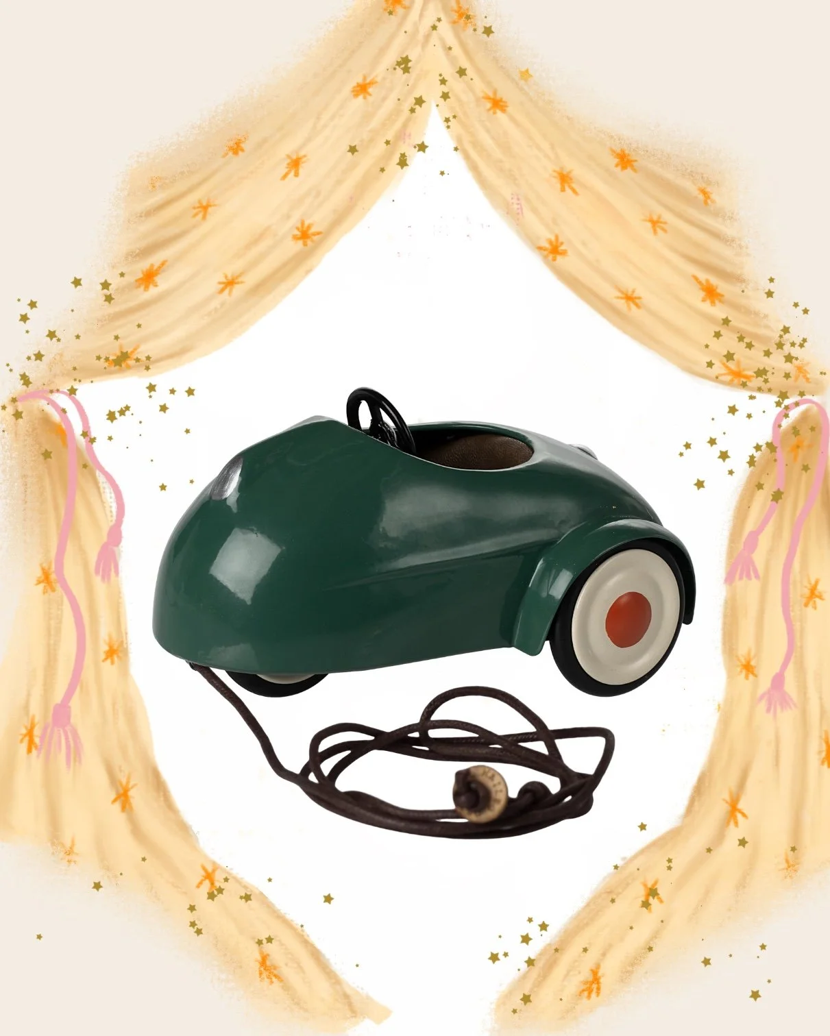 Maileg mouse car dark green