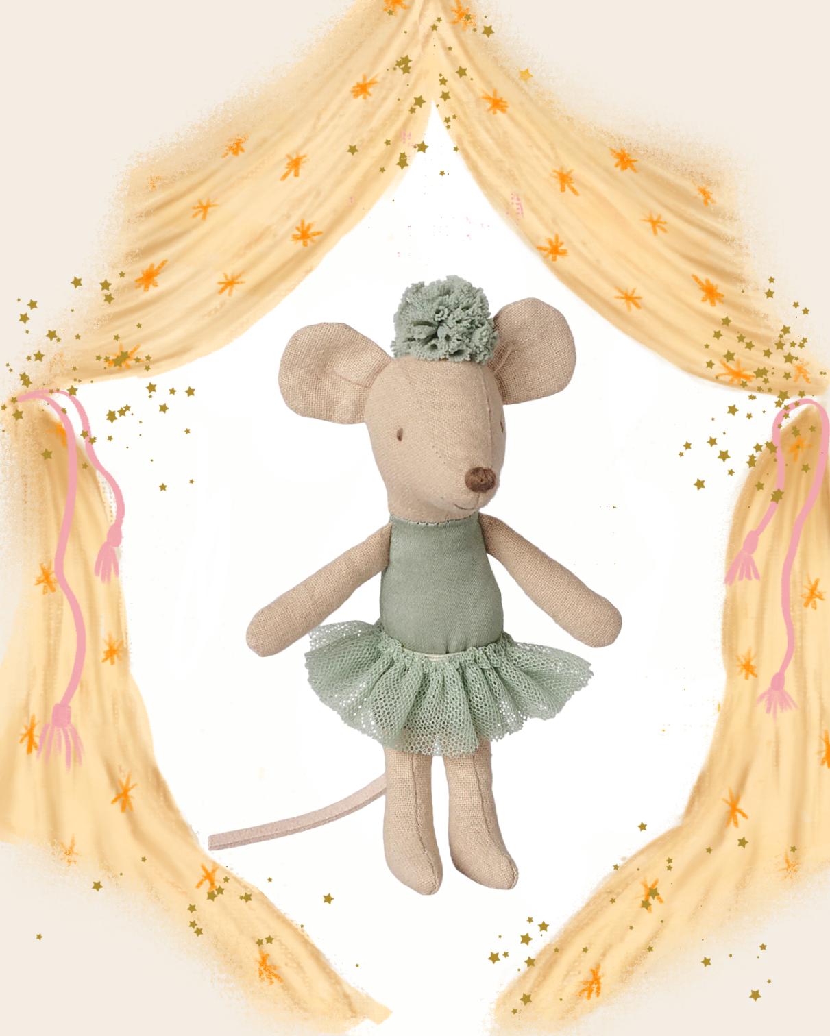Little Sister Ballerina Mouse in Vintage Mint