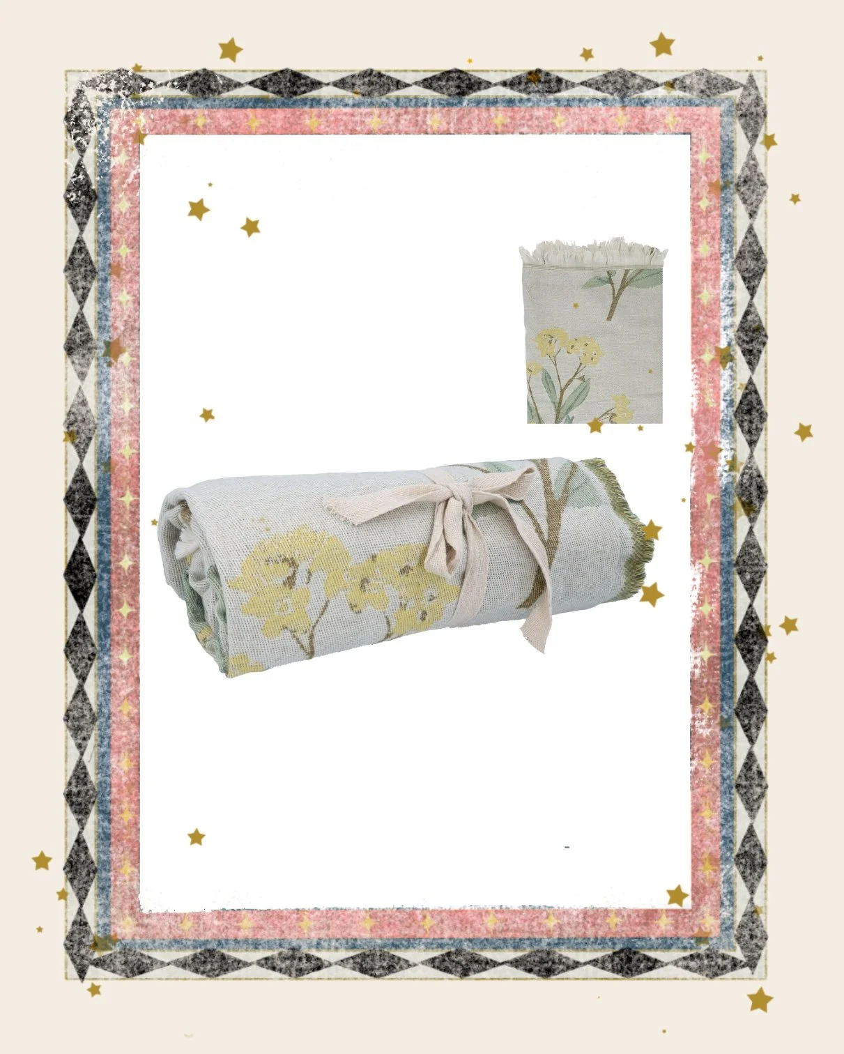 Cotton Yellow Oleander Floral Throw