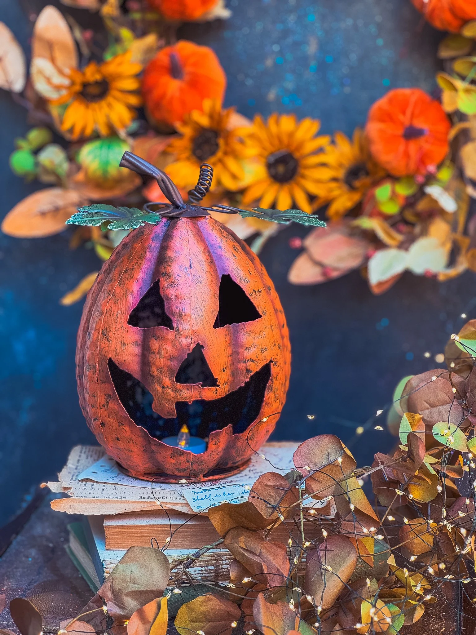 Small Tin Jack O Lantern