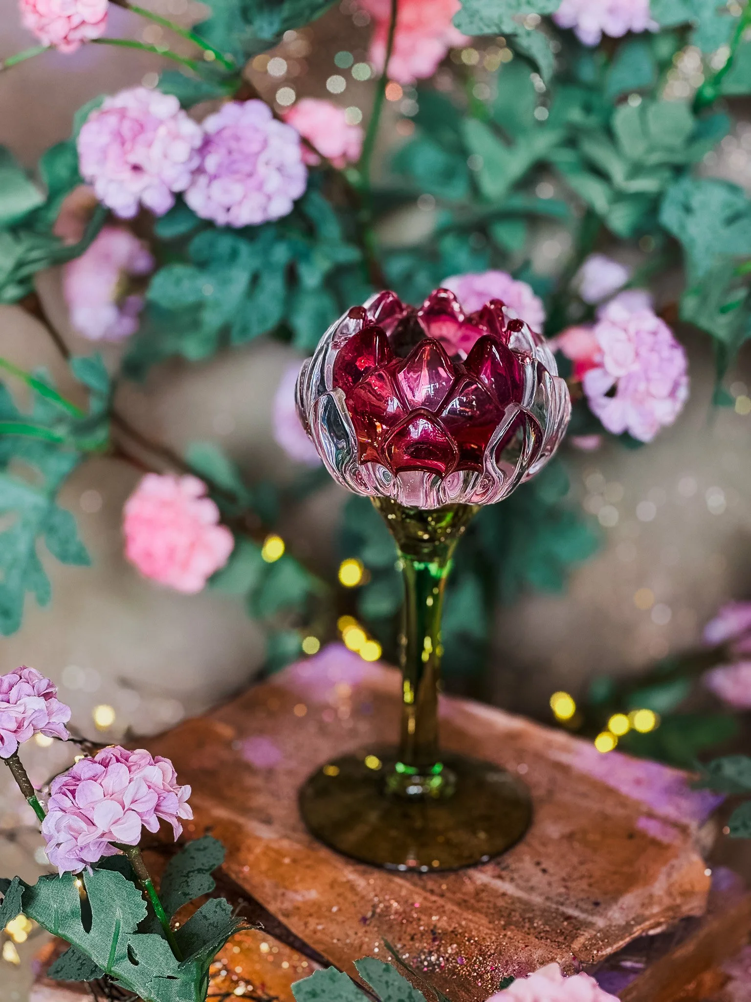 Elegant Glass Tulip Ornament