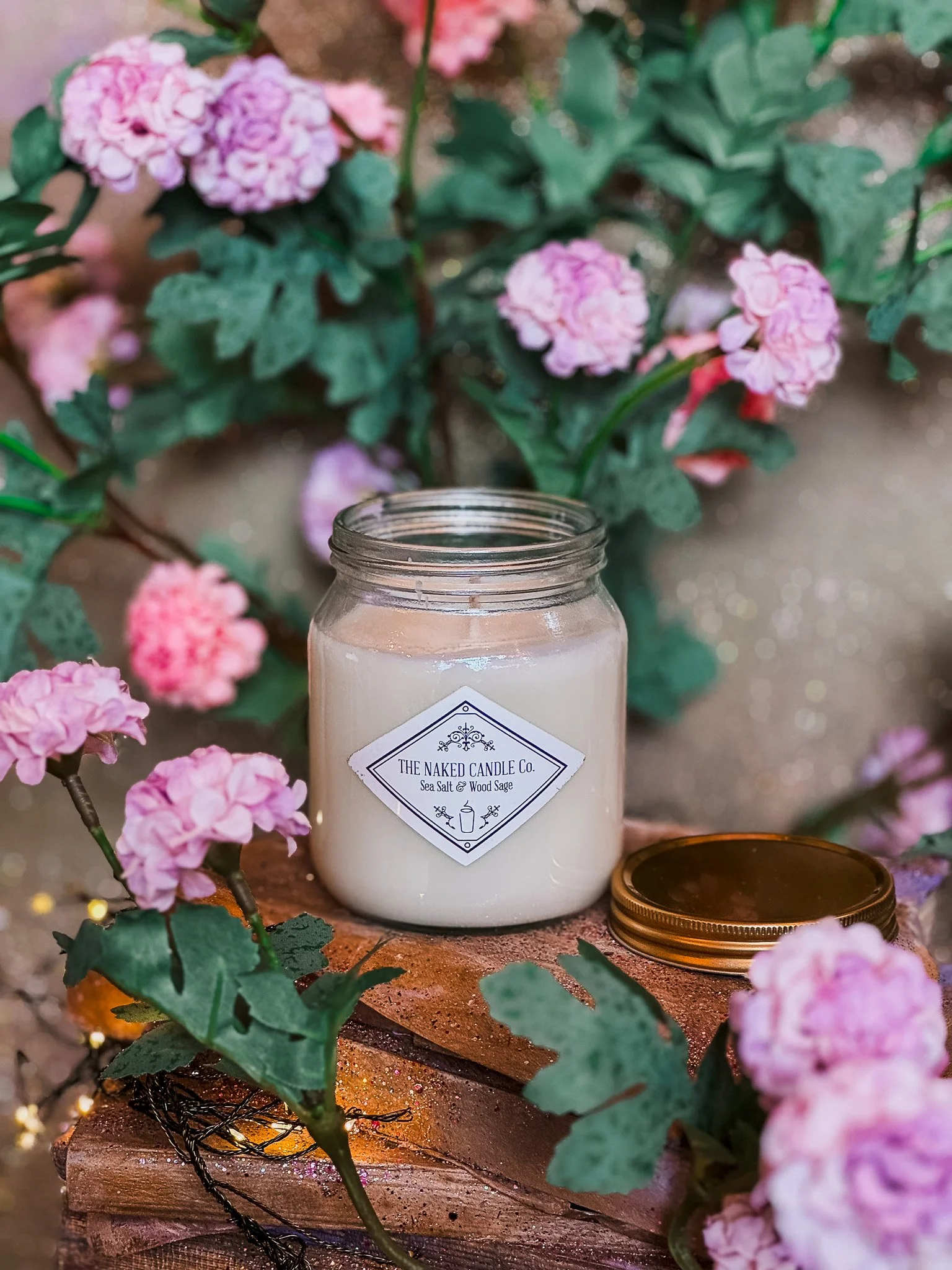 Naked Candle Company- Sea Salt and Wood Sage