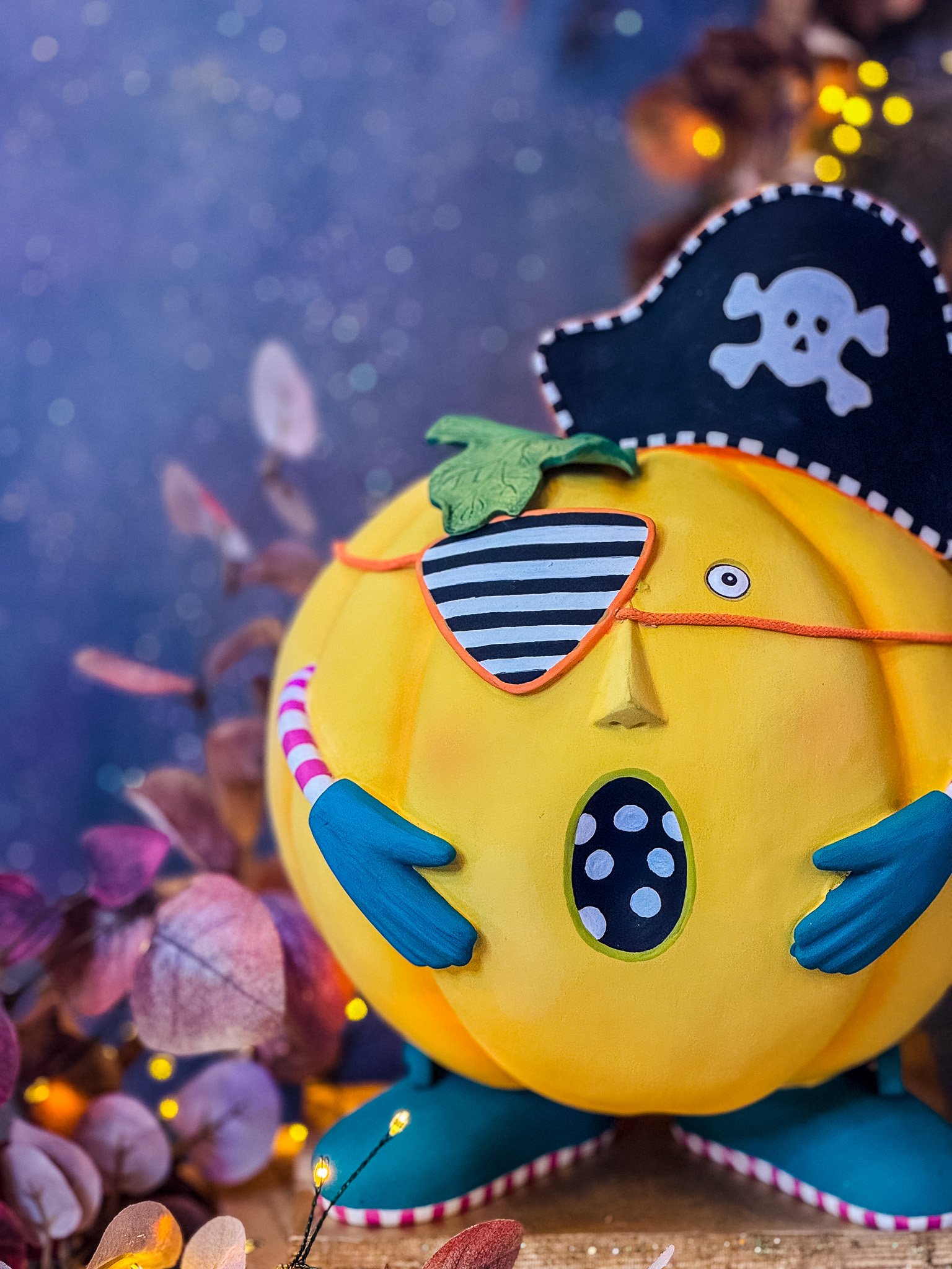 patience Brewster pirate pumpkin Halloween Mackenzie Childs UK stockist