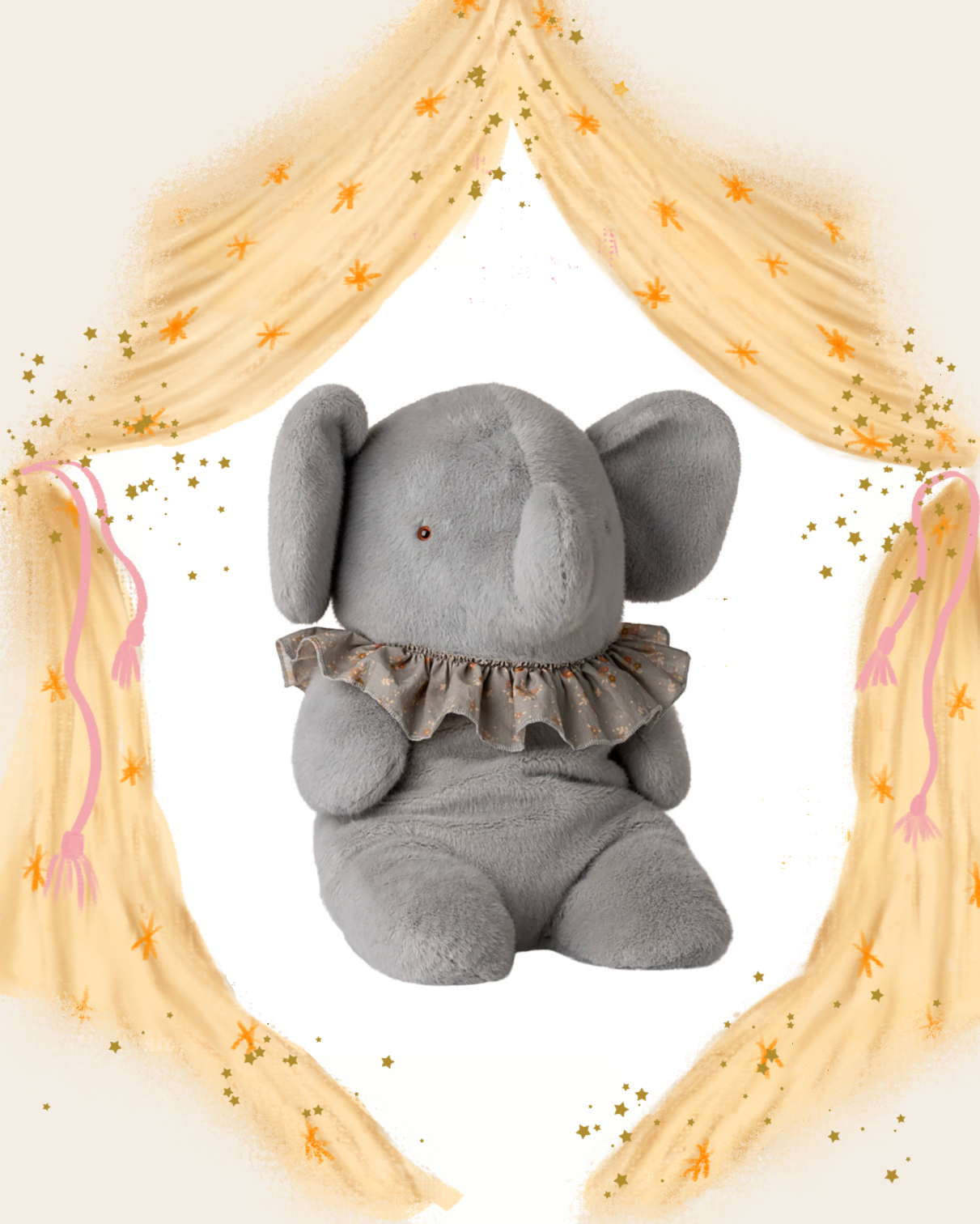 Big Elephant in Blue/Grey