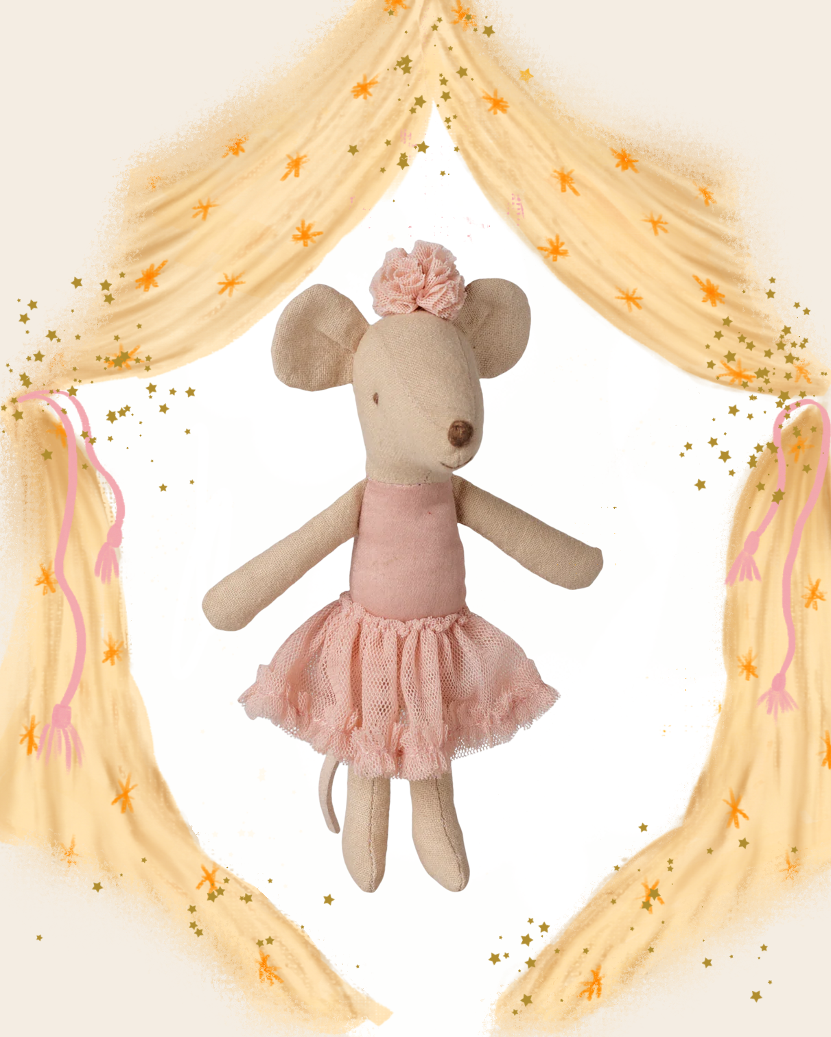 Big Sister Ballerina Mouse in Light Heather