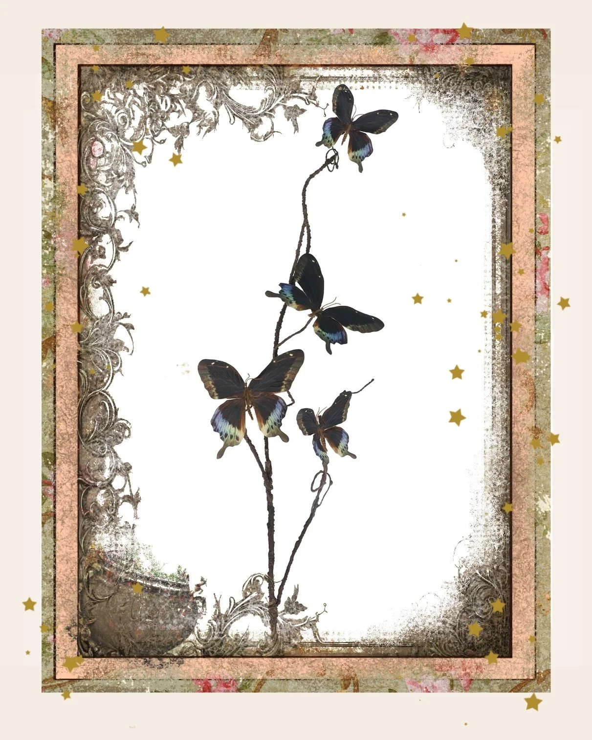 Purple/Blue Butterfly Stem