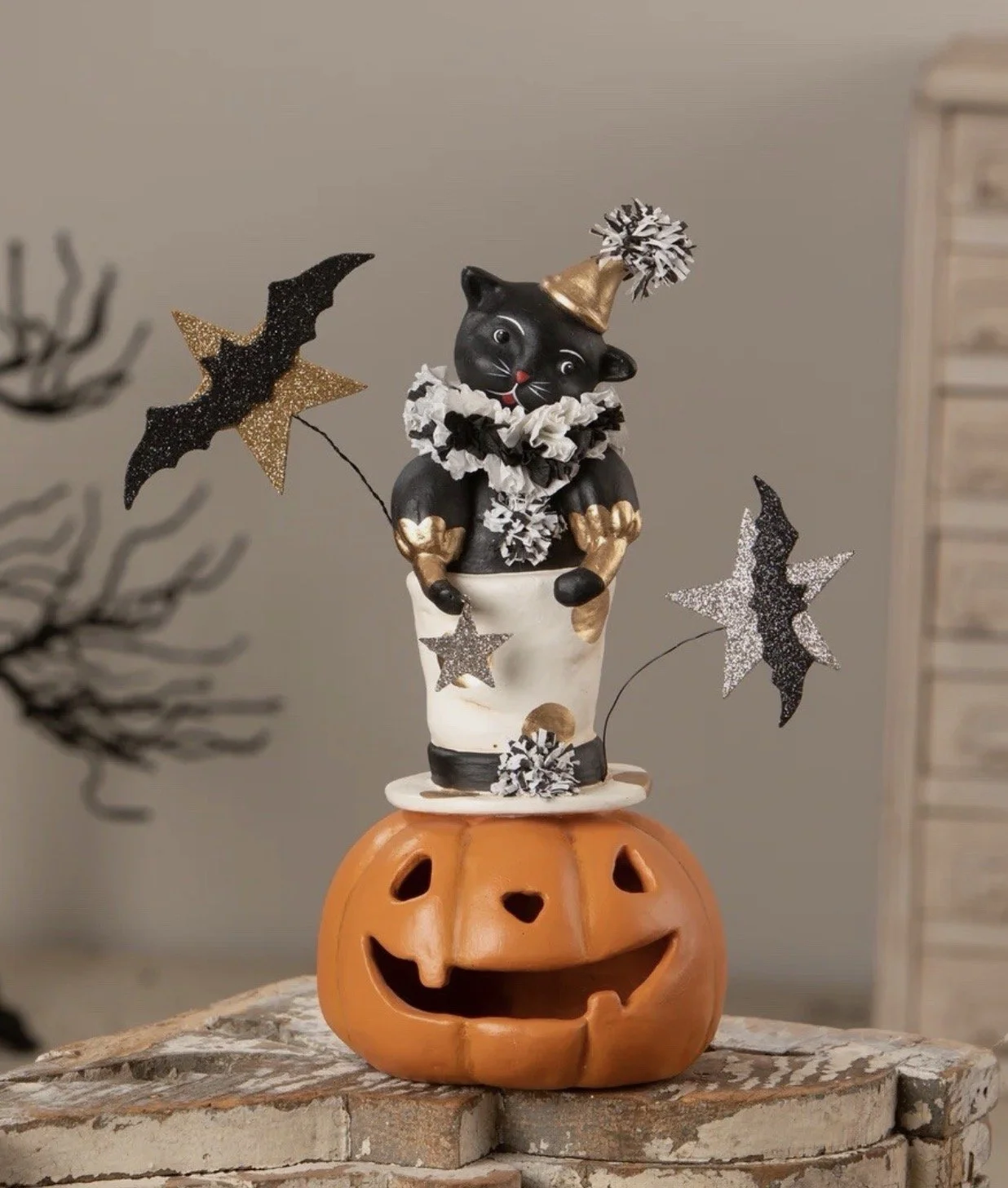 top hat jack with cat by Bethany Lowe Designs uk