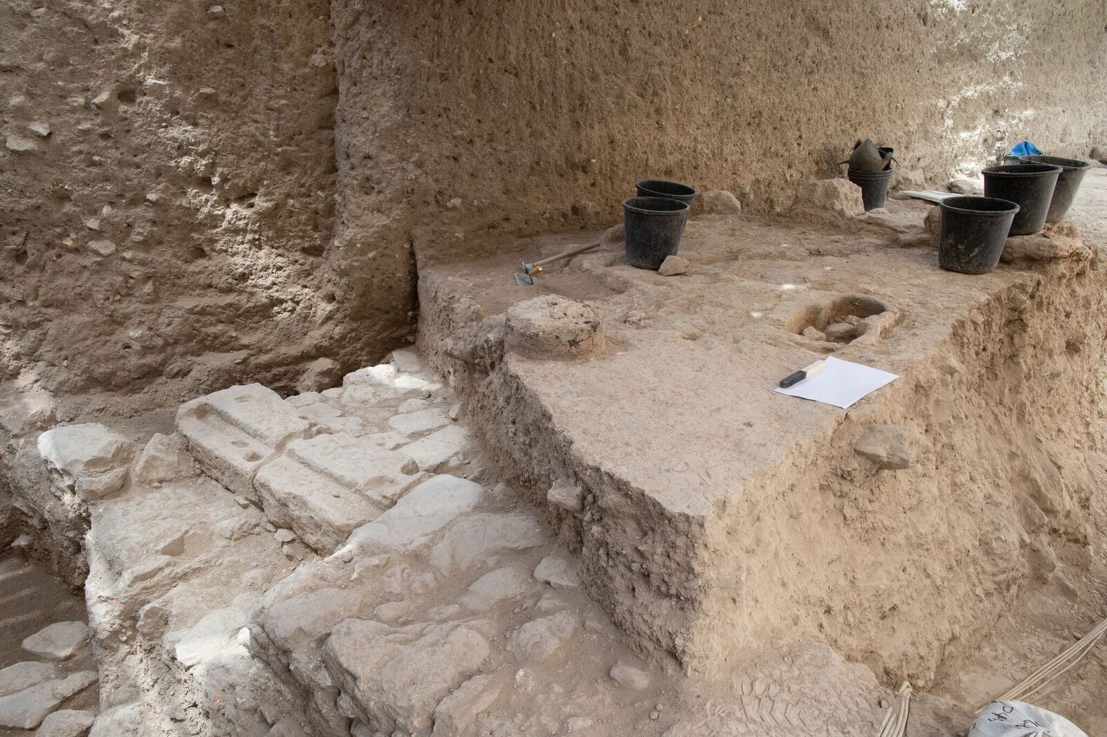 Excavation site where the pendant was discovered