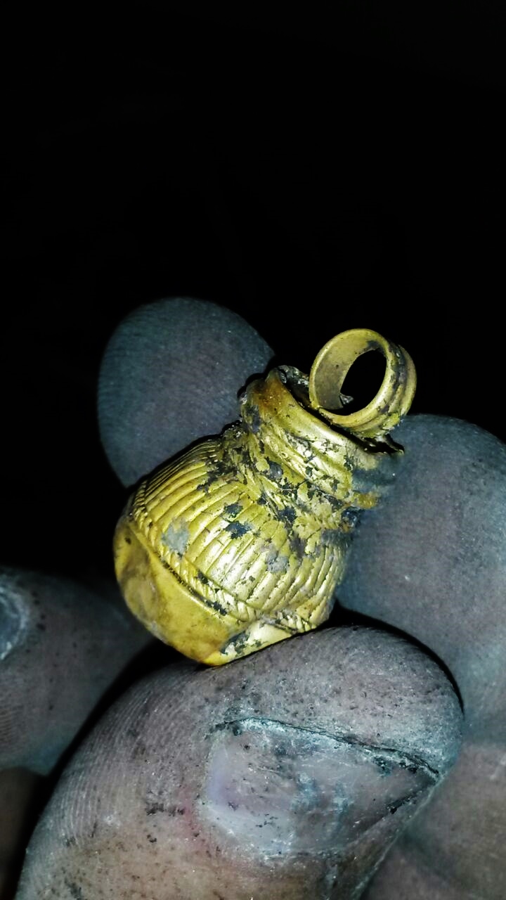 Gold pendant from a burial cave near Caesarea.