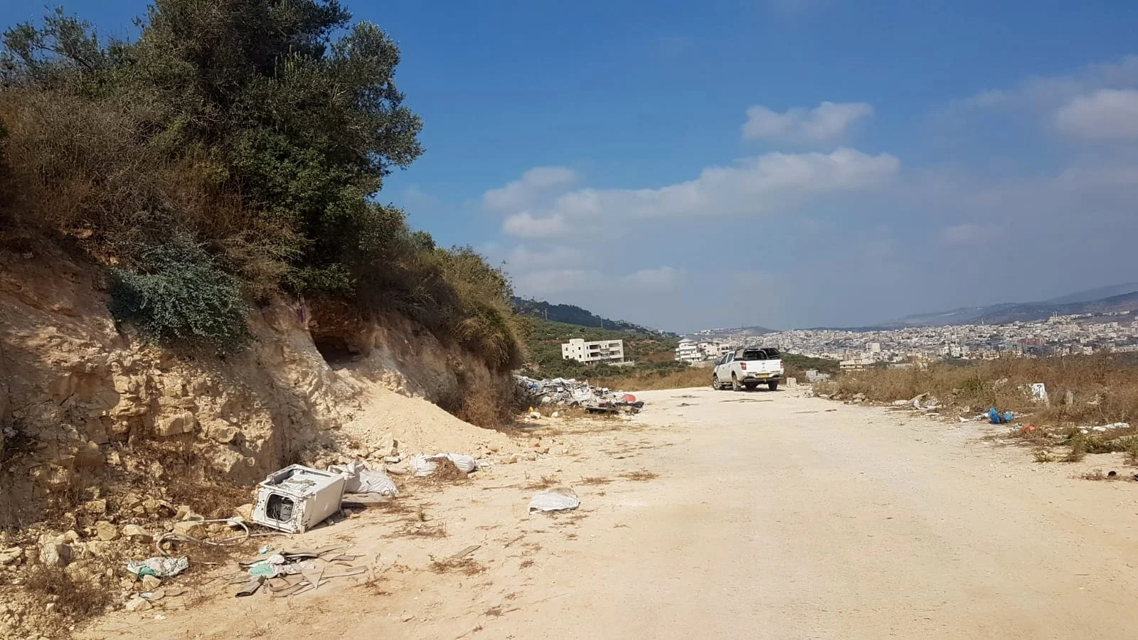 The area where the artifacts and ancient burial cave were discovered. Courtesy, Israel Antiquities Authority.