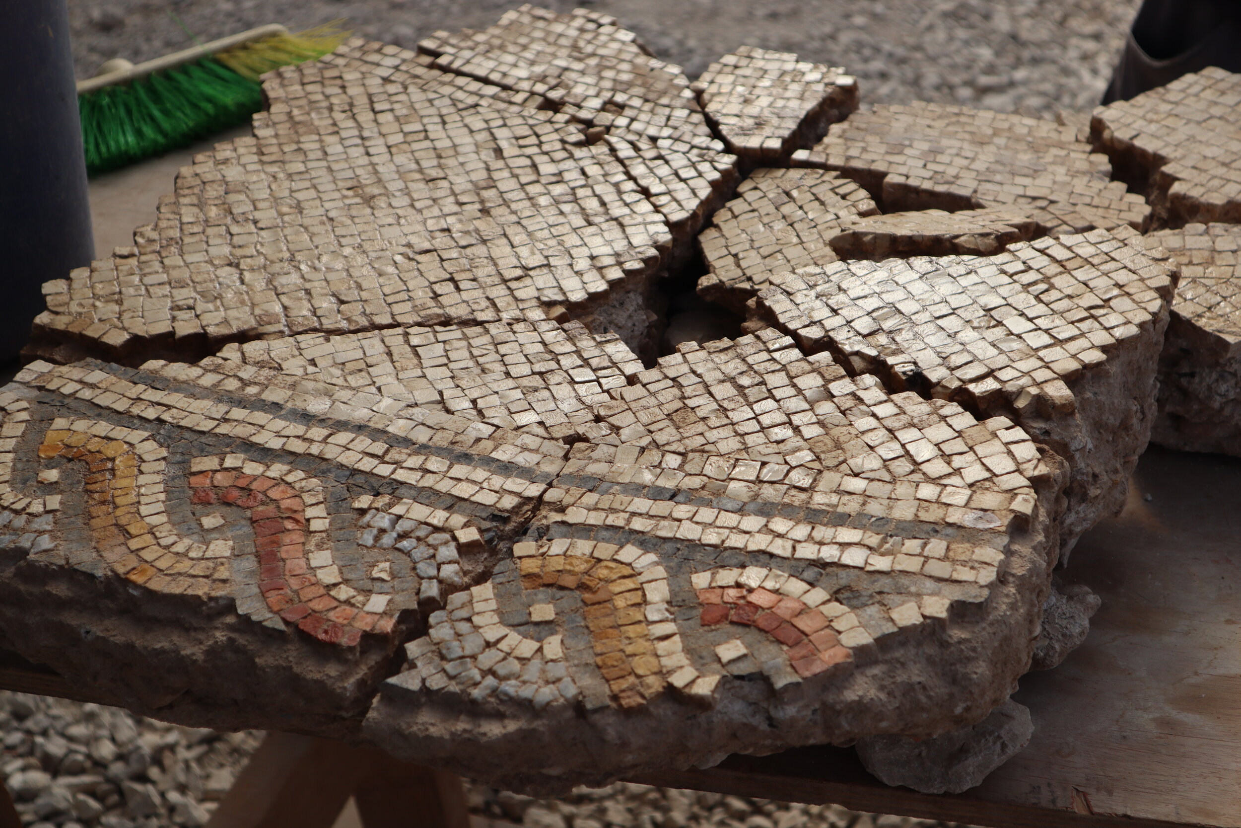 Mosaic pavement from the Byzantine church
