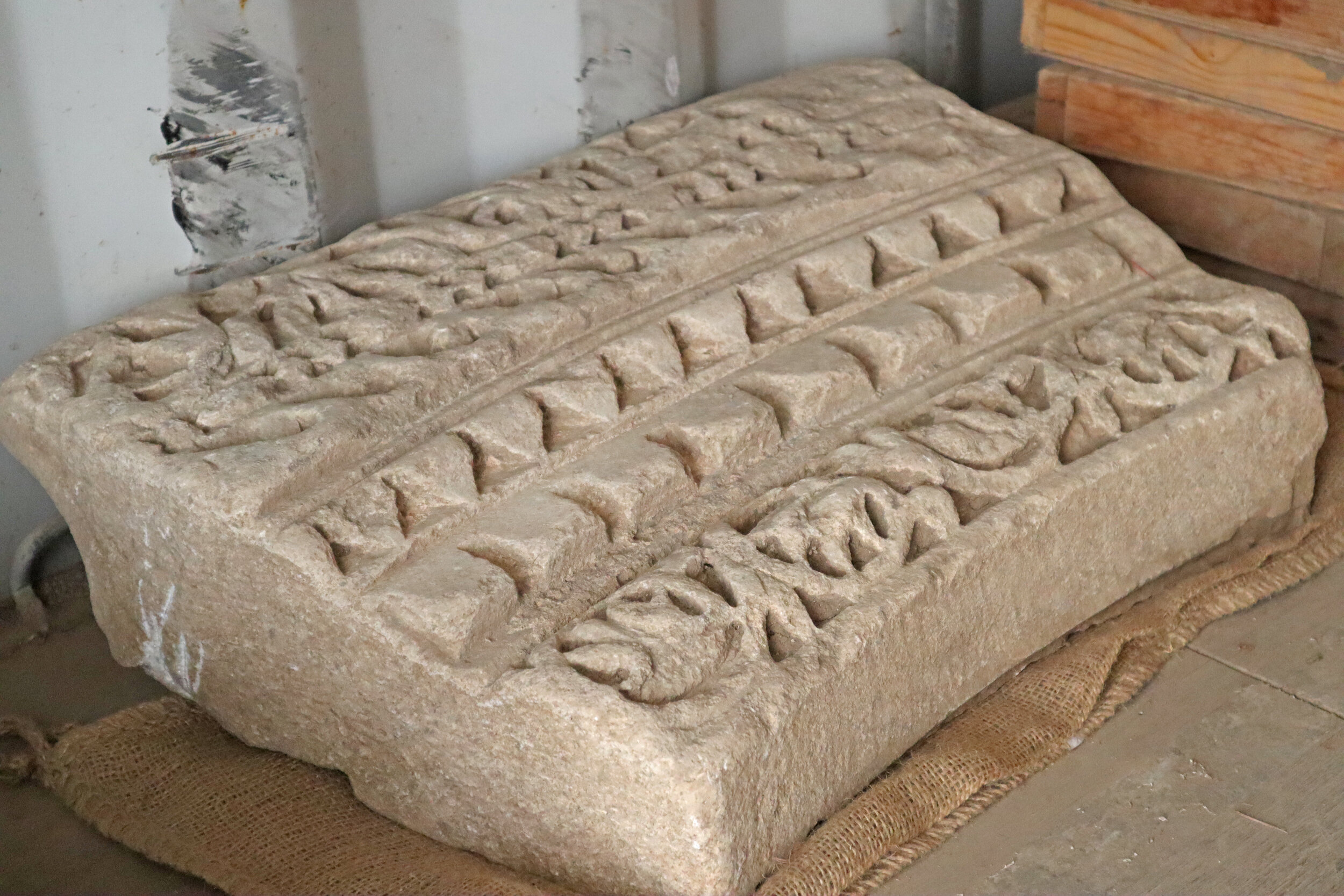 Marble fragments from decoration of the Byzantine church