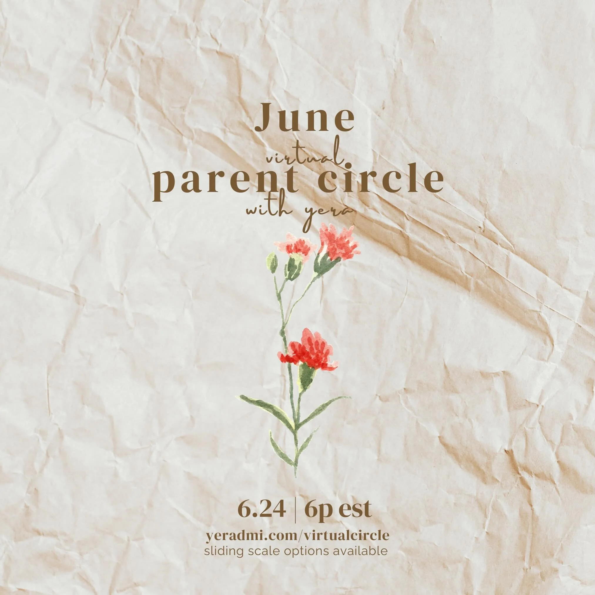 holding space for parents this month🌷 

wednesday june 24th 6-7p est 
come alone or with your littles to chat, breathe, move, draw and *be* together.

please share with a parent you know or love who could benefit from intentional community time 

se