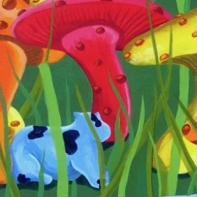 blue cow